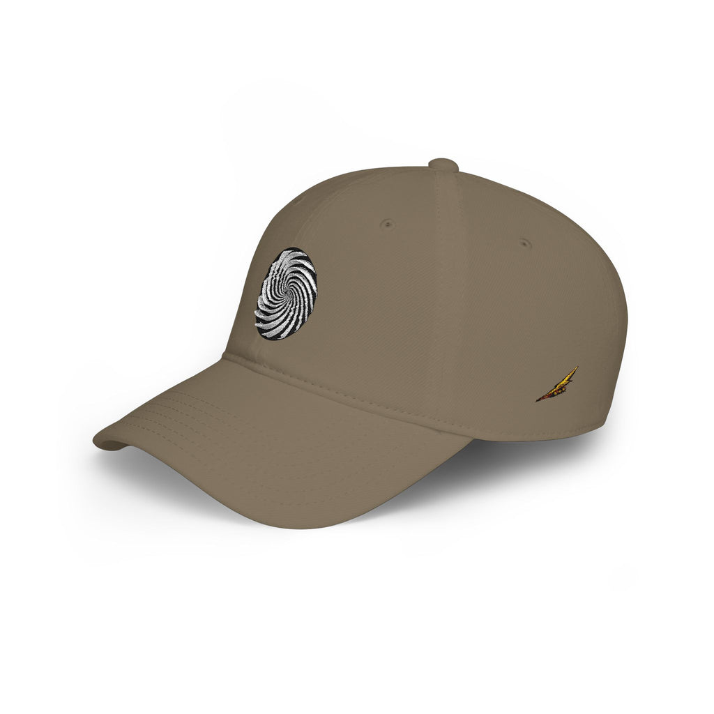 Spiral Swirl Embroidered Cap — Low Profile Baseball Hat