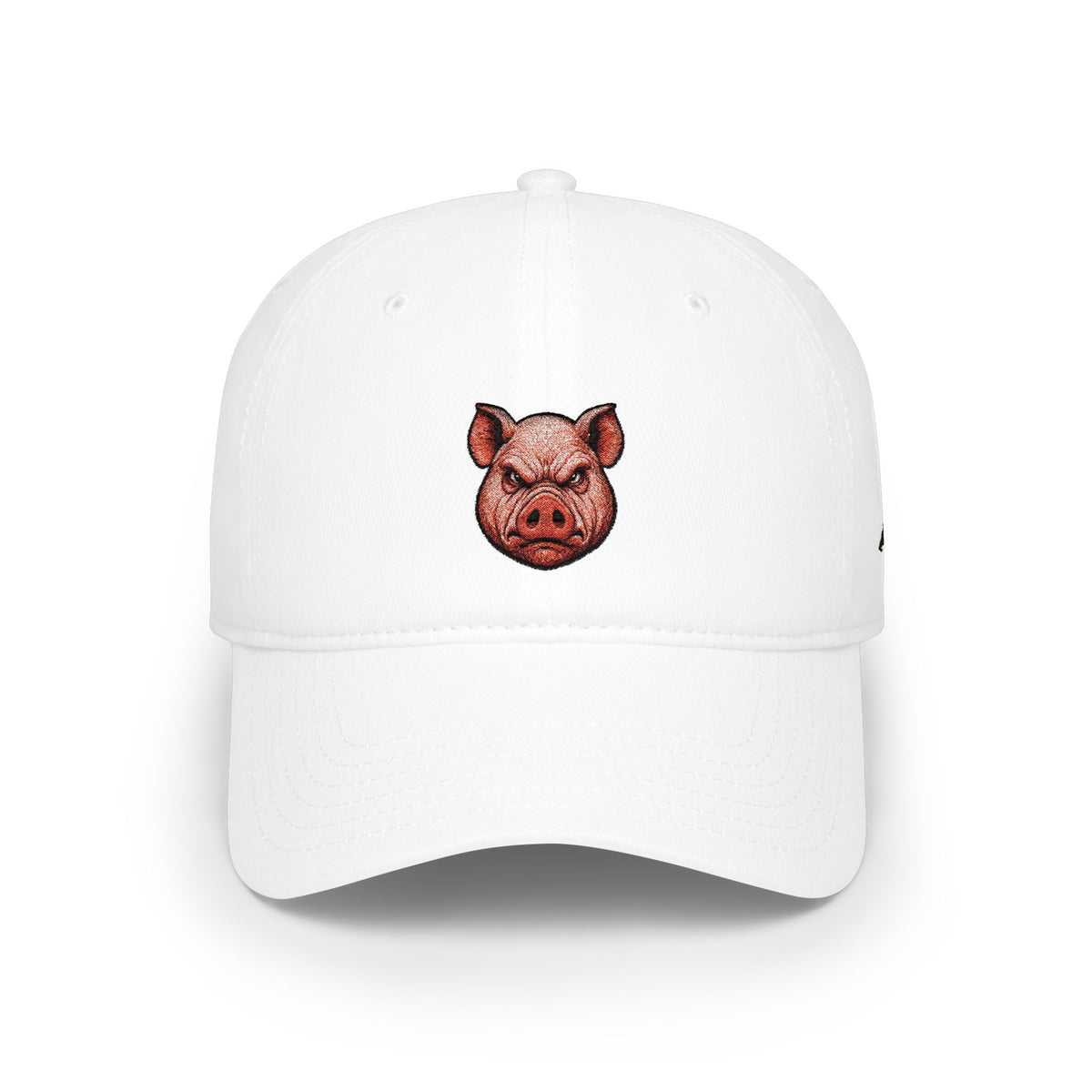 Pig Head Baseball Cap — Embroidered Farmyard Hat for Animal Lovers