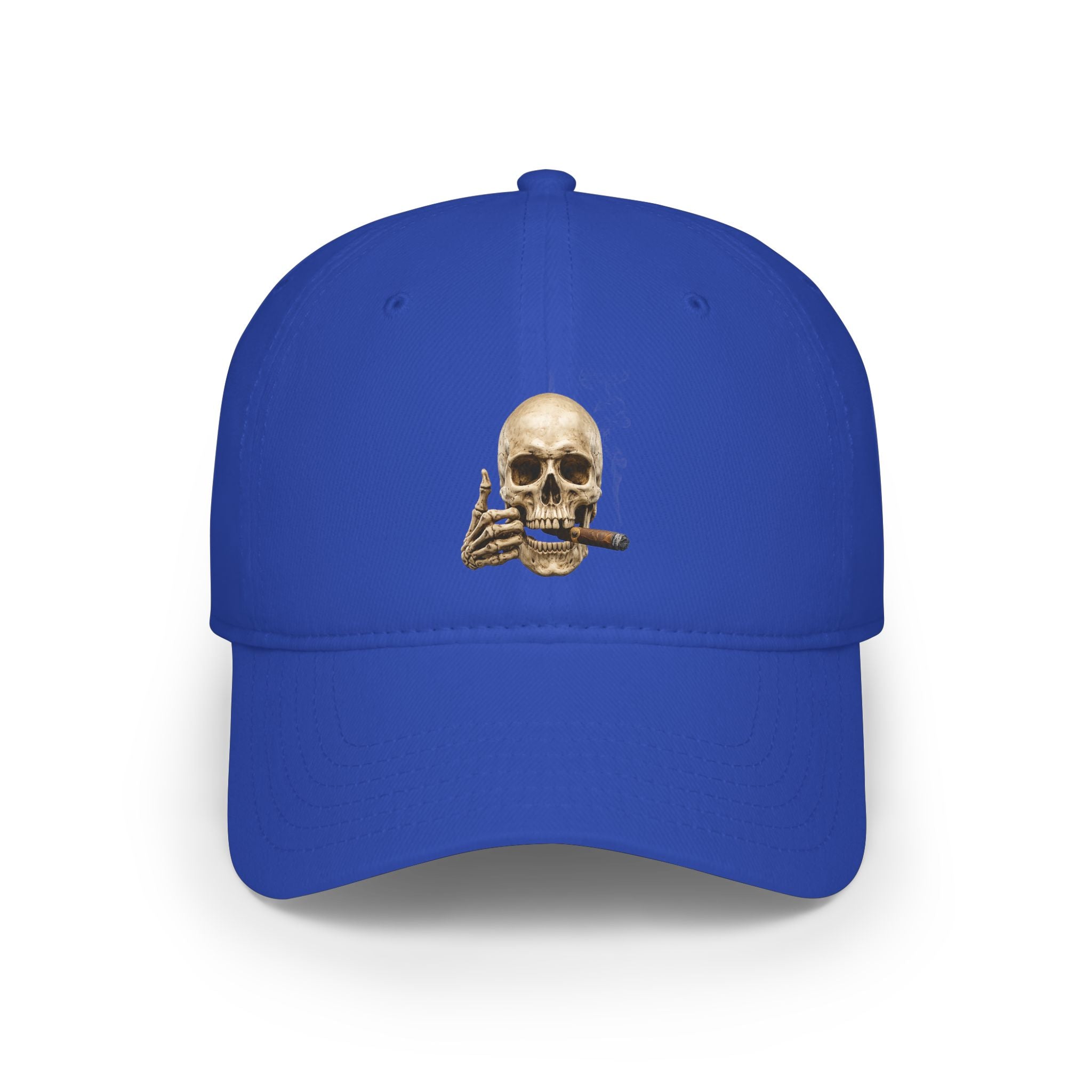 Cigar Smoking Skull, Low Profile Baseball Cap