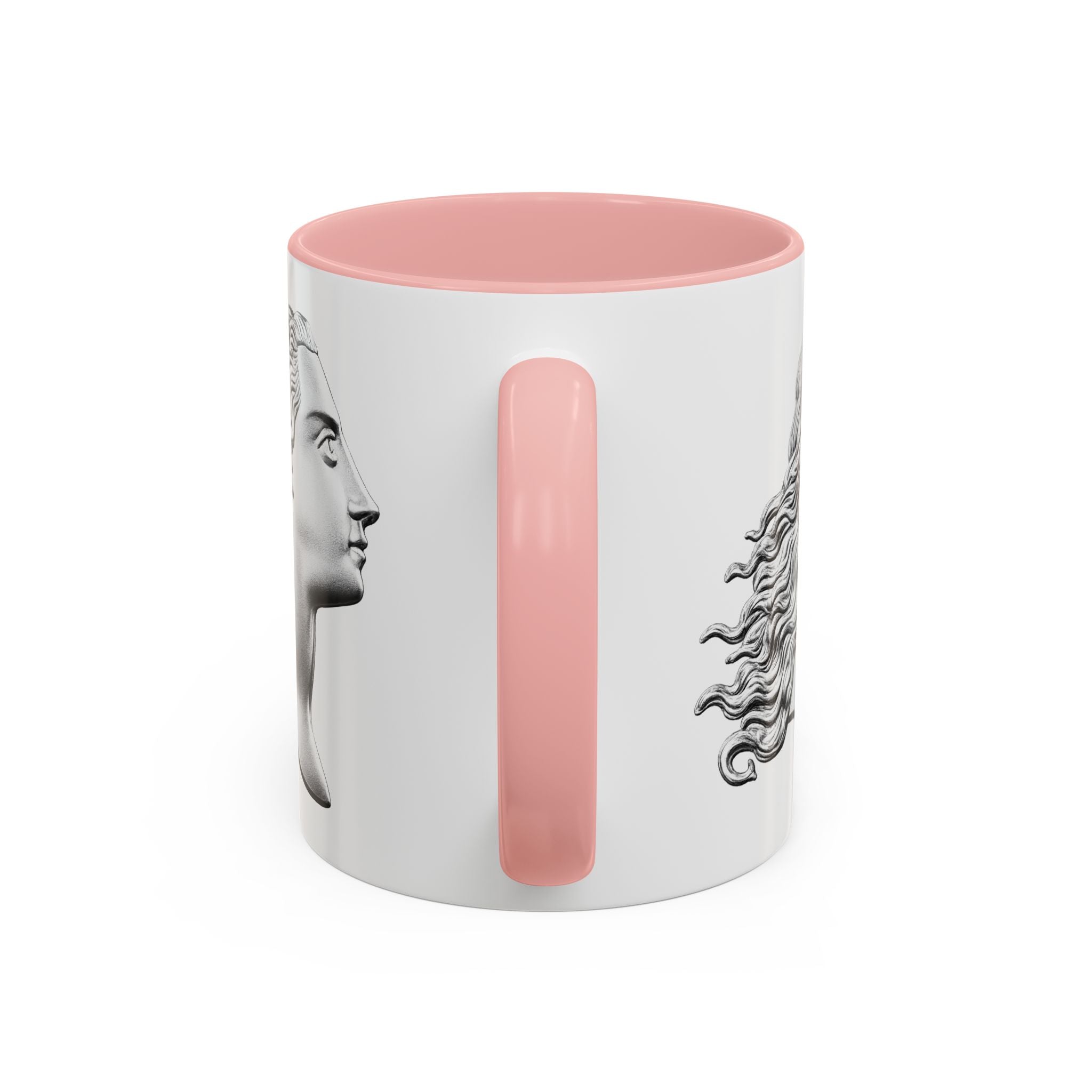 Classical Profile Accent Coffee Mug — Greek Goddess Bust Design (11/15oz)