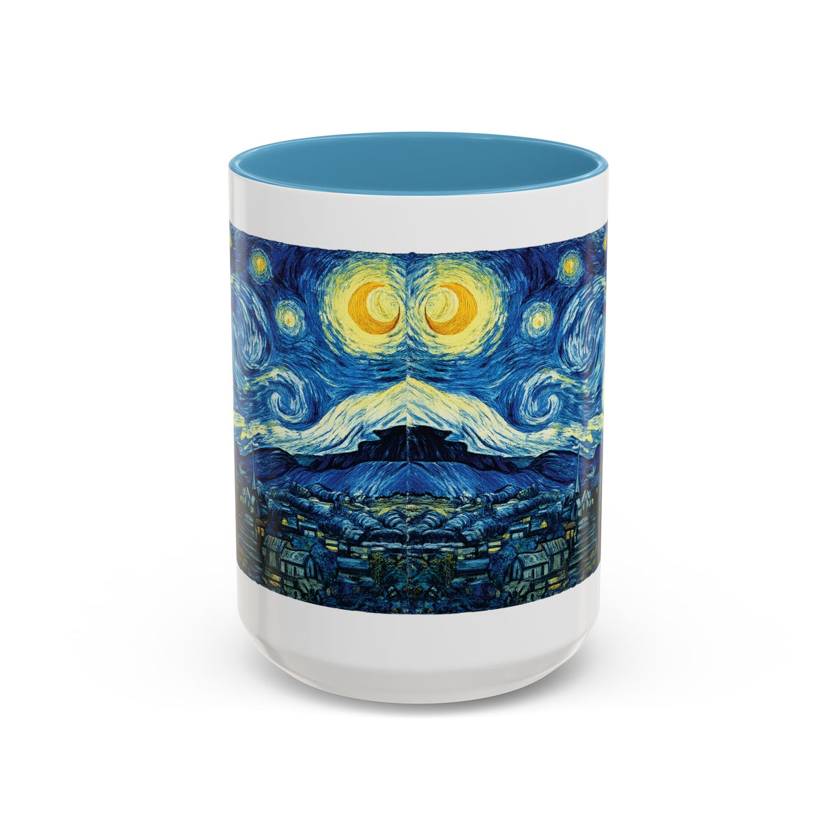 Starry Night Accent Coffee Mug — Van Gogh Style Night Sky Coffee Cup (11/15oz)