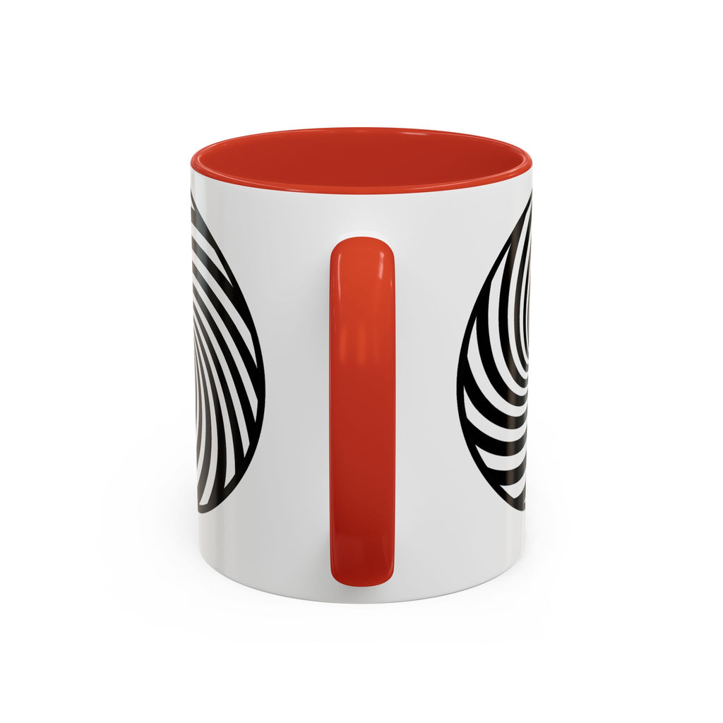 Hypnotic Swirl Accent Mug — Black & White Spiral Coffee Cup (11/15oz)