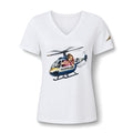 Women's V-Neck Tee — 'Helicopter Mom' Graphic Shirt