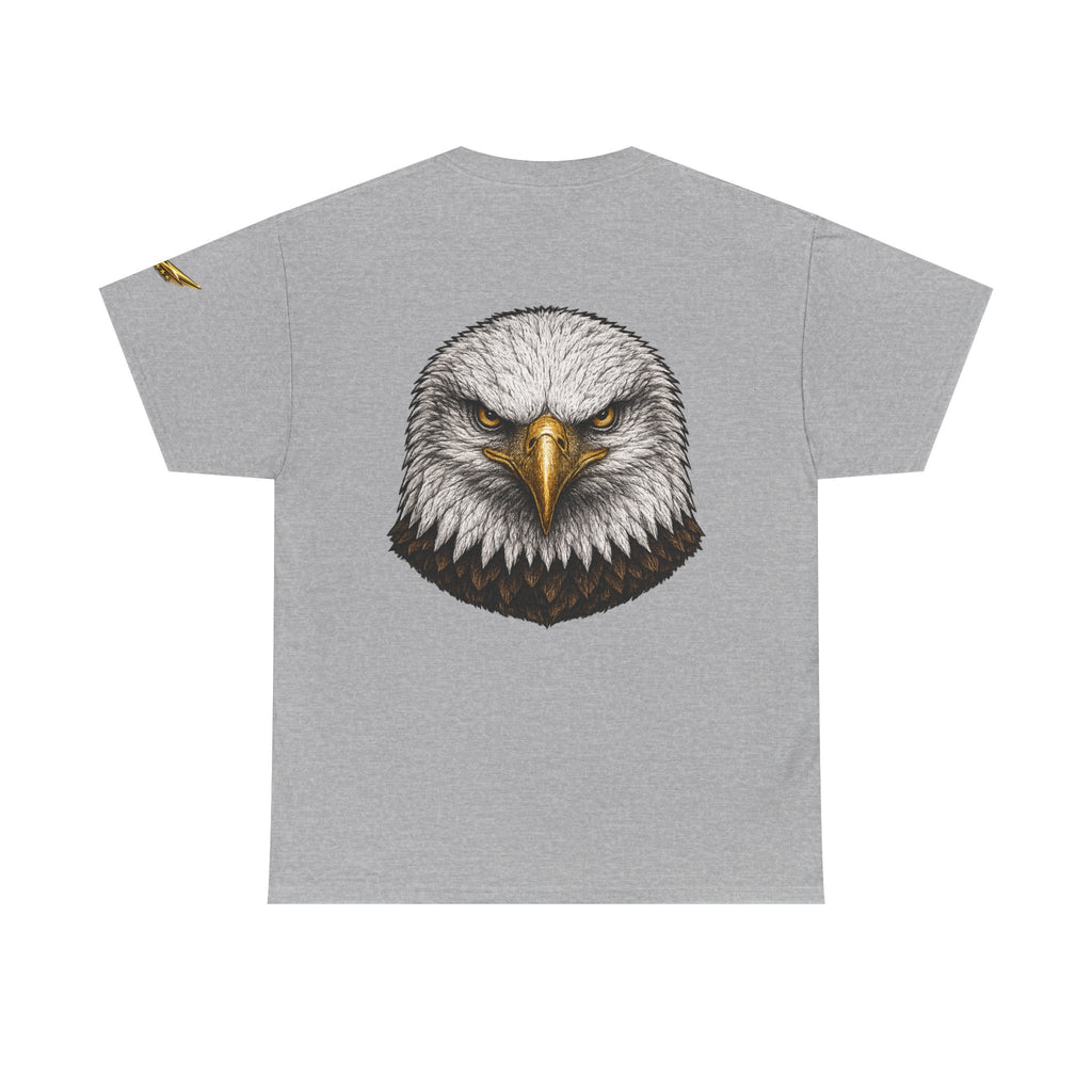 Eagle Head Graphic T‑Shirt — Fierce Bald Eagle Back Print