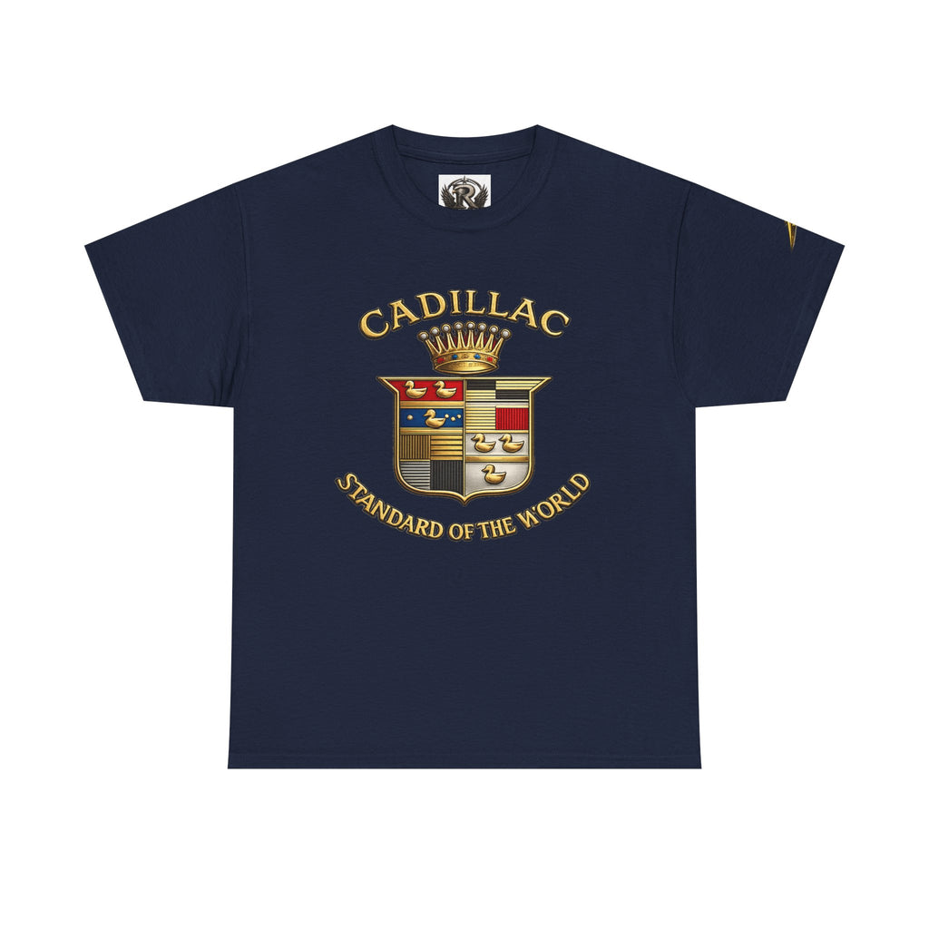 Cadillac Crest T‑Shirt — 'Standard of the World' Vintage Logo Tee