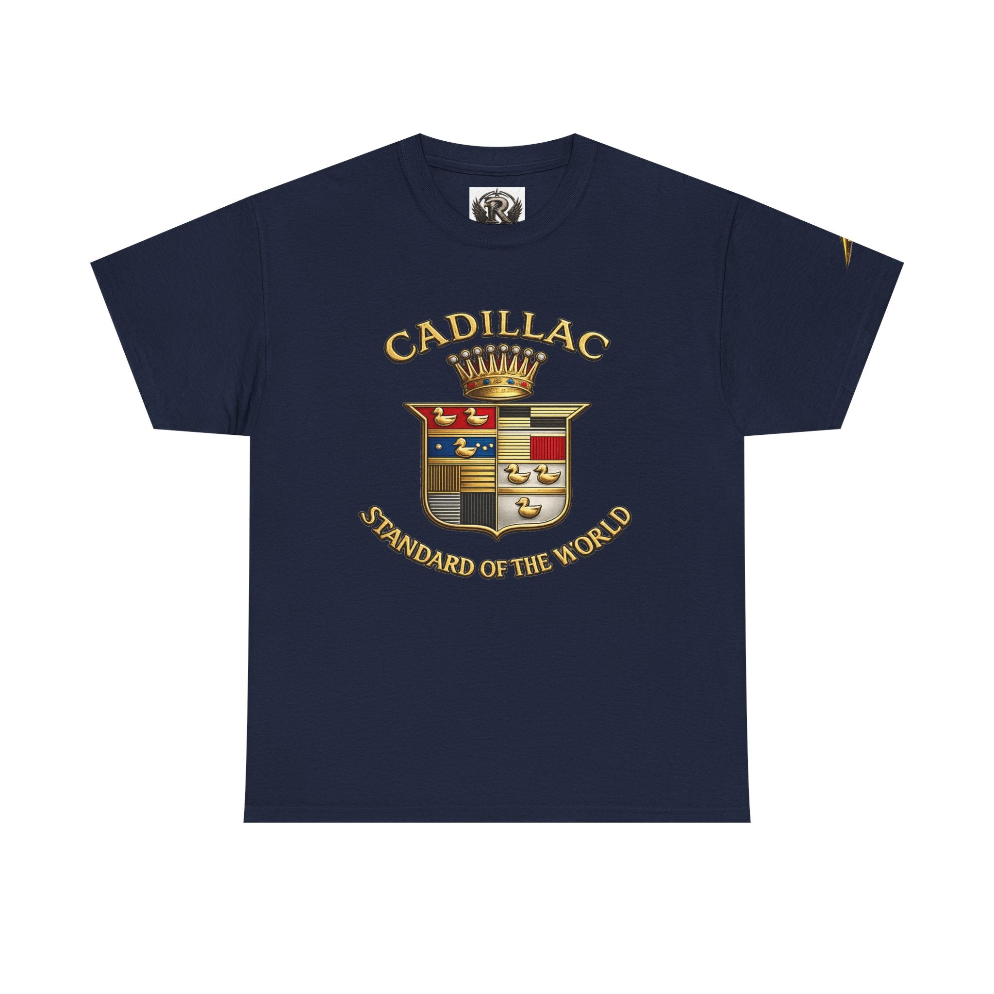 Cadillac Crest T‑Shirt — 'Standard of the World' Vintage Logo Tee
