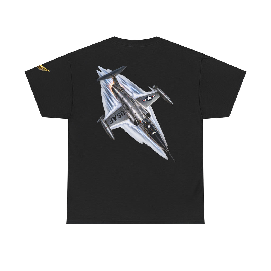 Aviation Fighter Jet T-Shirt — Vintage USAF Flag Graphic Tee