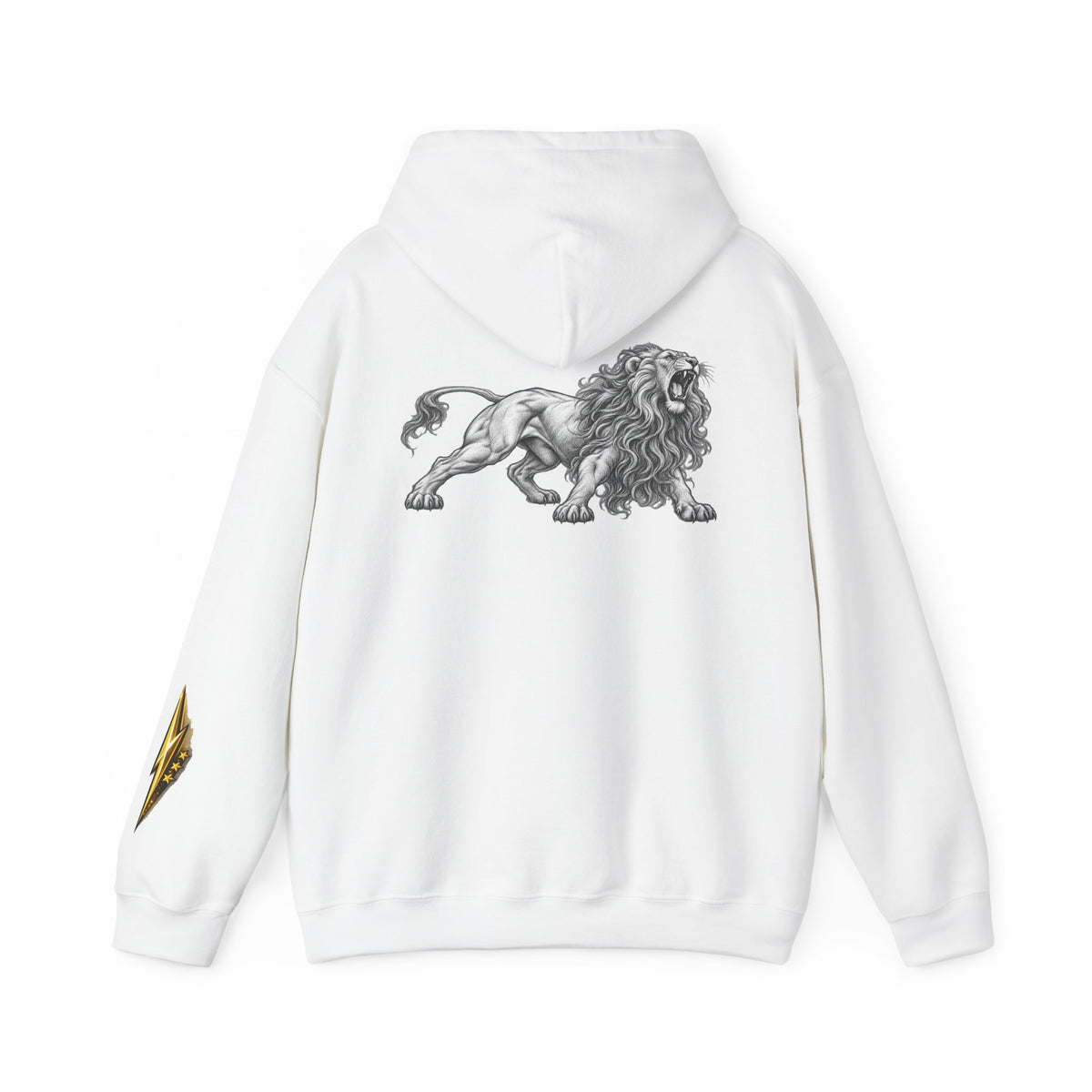 Lion Illustration Hoodie — Majestic Sketch Graphic Hooded Sweatshirt
