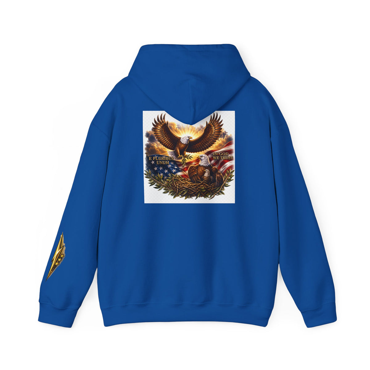 Patriotic Eagle Hoodie – American Flag & Bald Eagle Graphic Sweatshirt