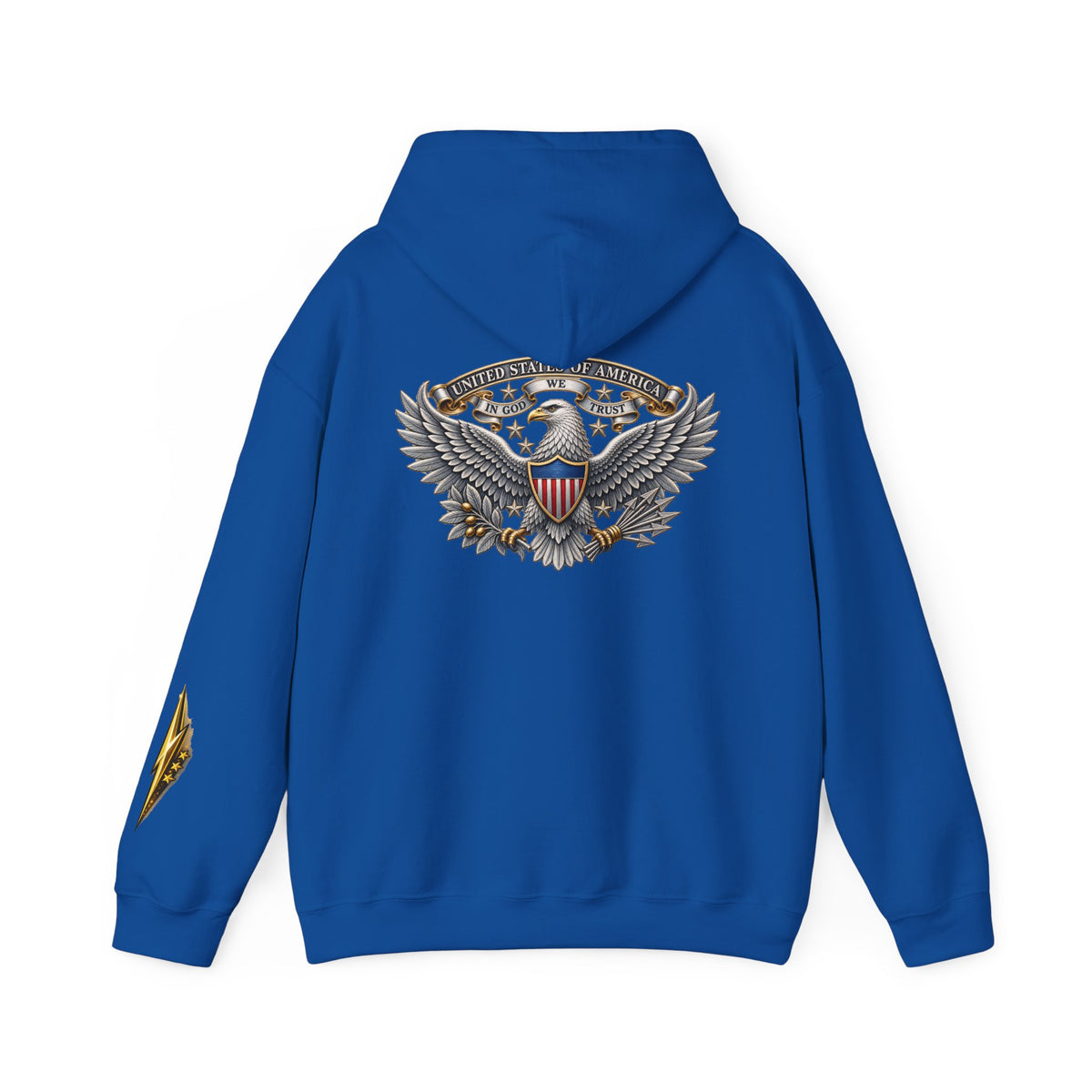 Patriotic Eagle Hoodie — American Shield Graphic Pullover