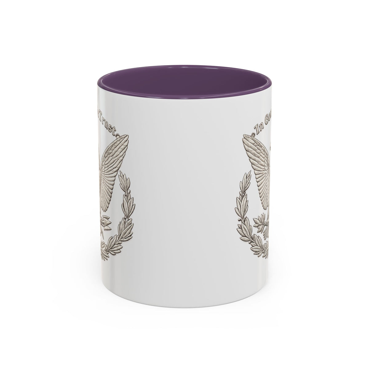 Eagle Emblem Coffee Mug — "In God We Trust" Accent Ceramic Mug (11/15oz)