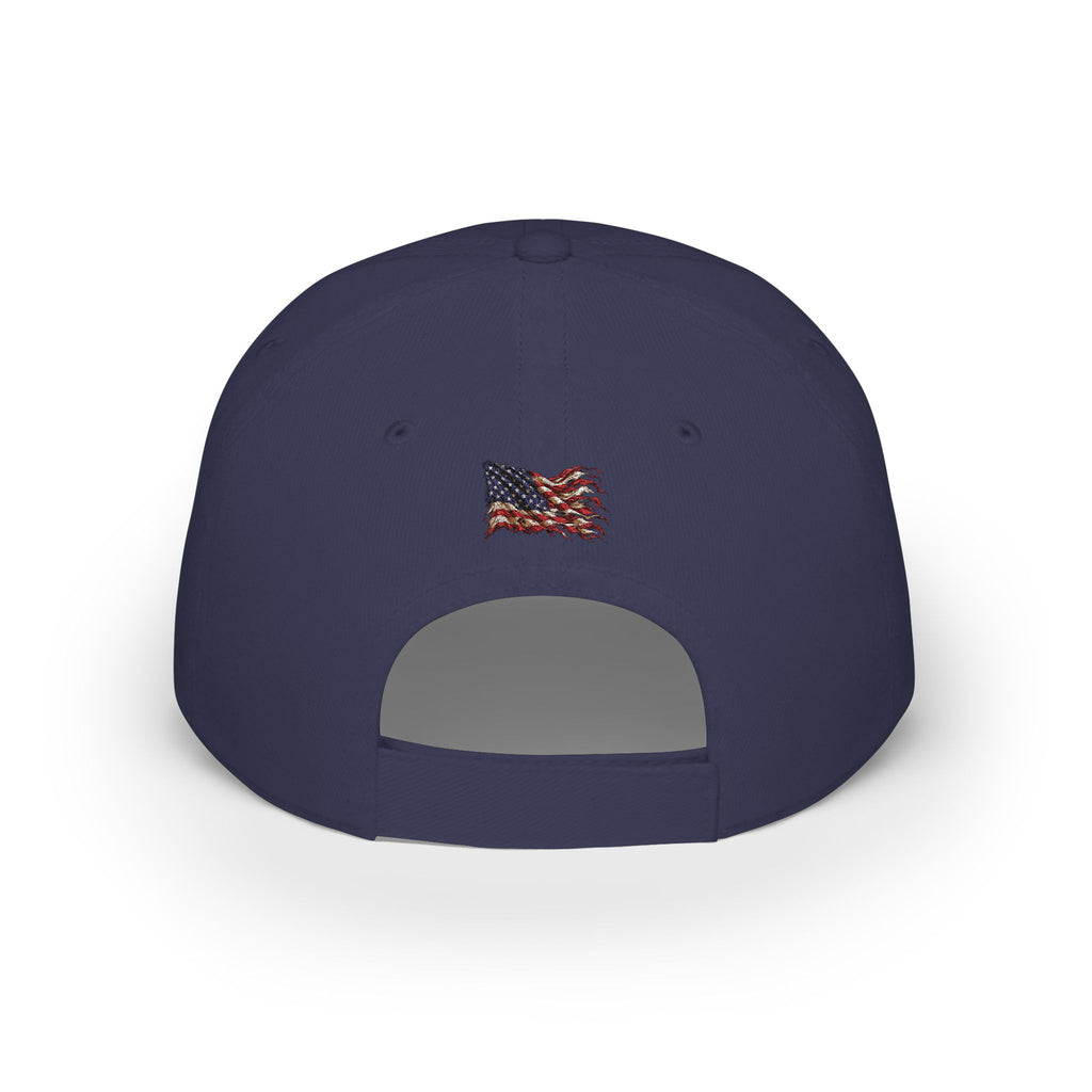Broke & Retired Low Profile Baseball Cap – Funny Retirement Hat with American Flag Accent