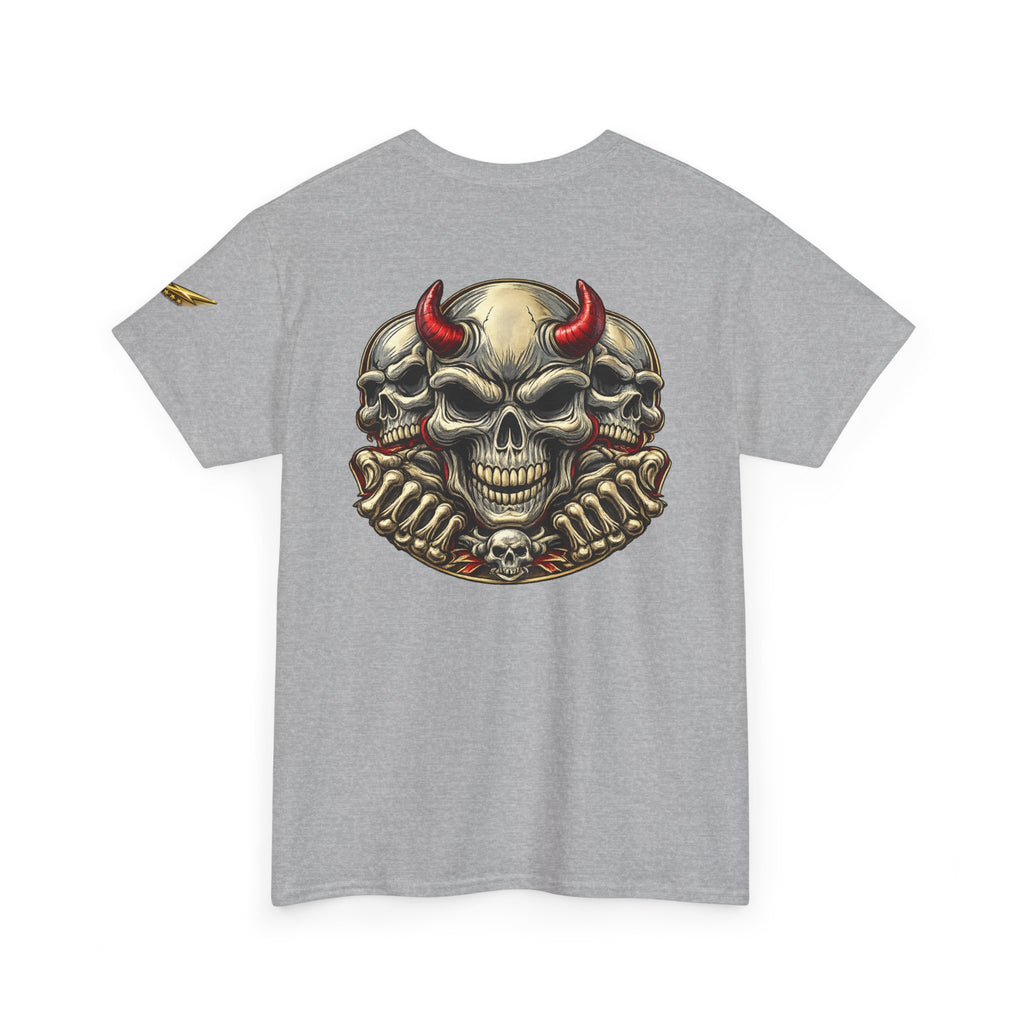 Devil Skull Tee — Gothic Skull Back Graphic T-Shirt