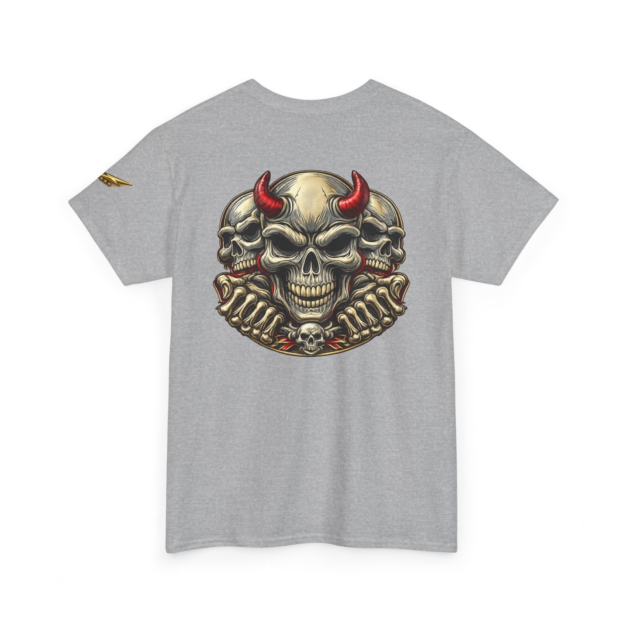 Devil Skull Tee — Gothic Skull Back Graphic T-Shirt