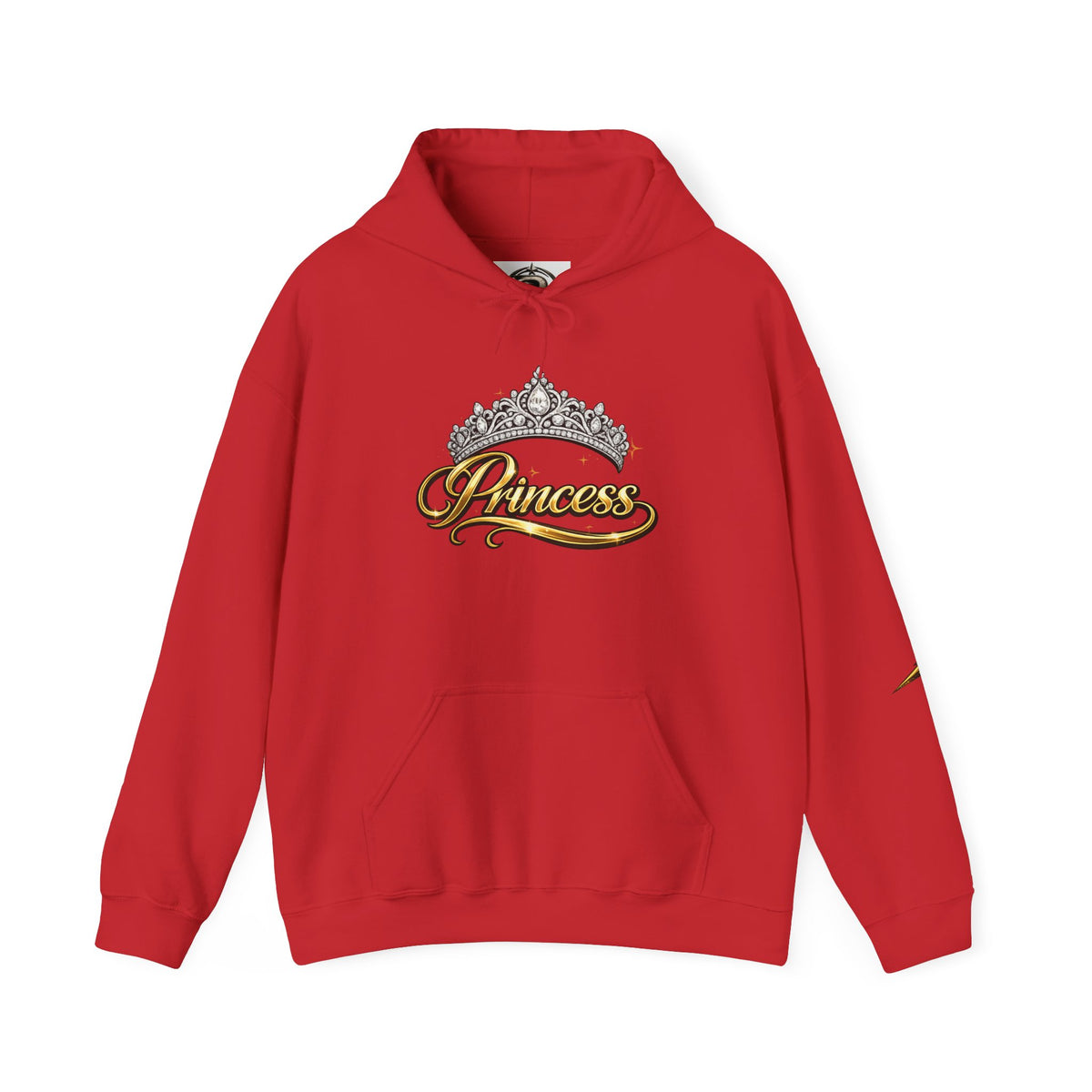 Princess Tiara Hoodie — Gold Script Crown Sweatshirt
