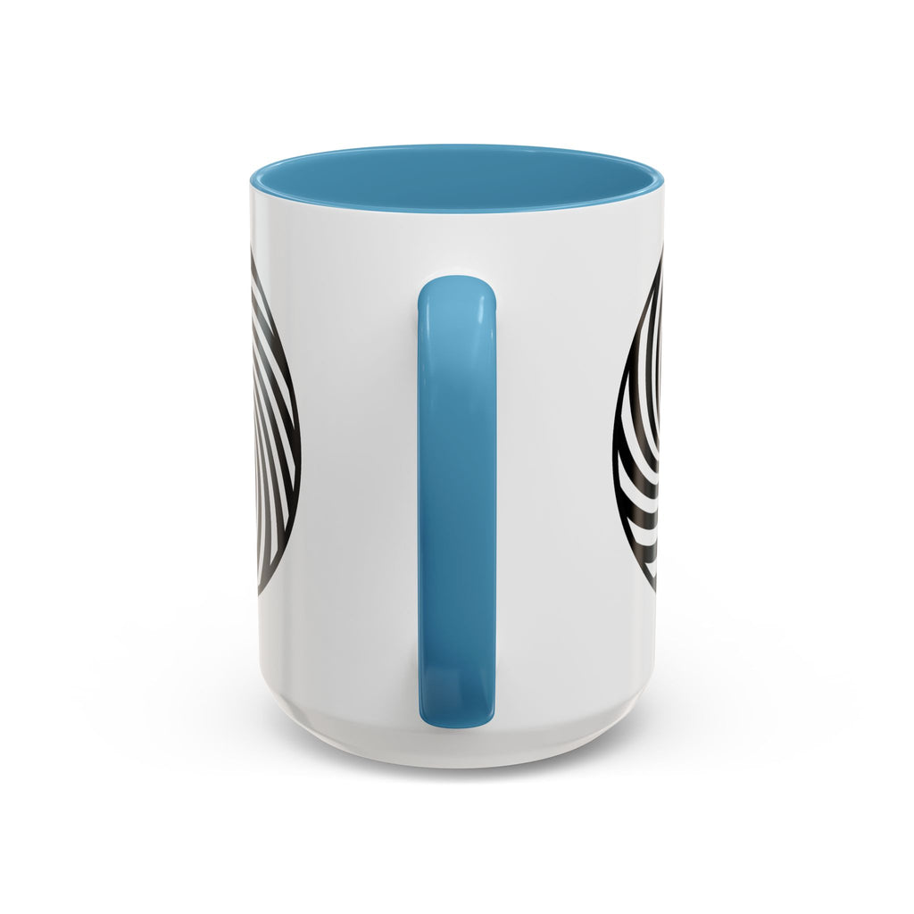 Hypnotic Swirl Accent Mug — Black & White Spiral Coffee Cup (11/15oz)