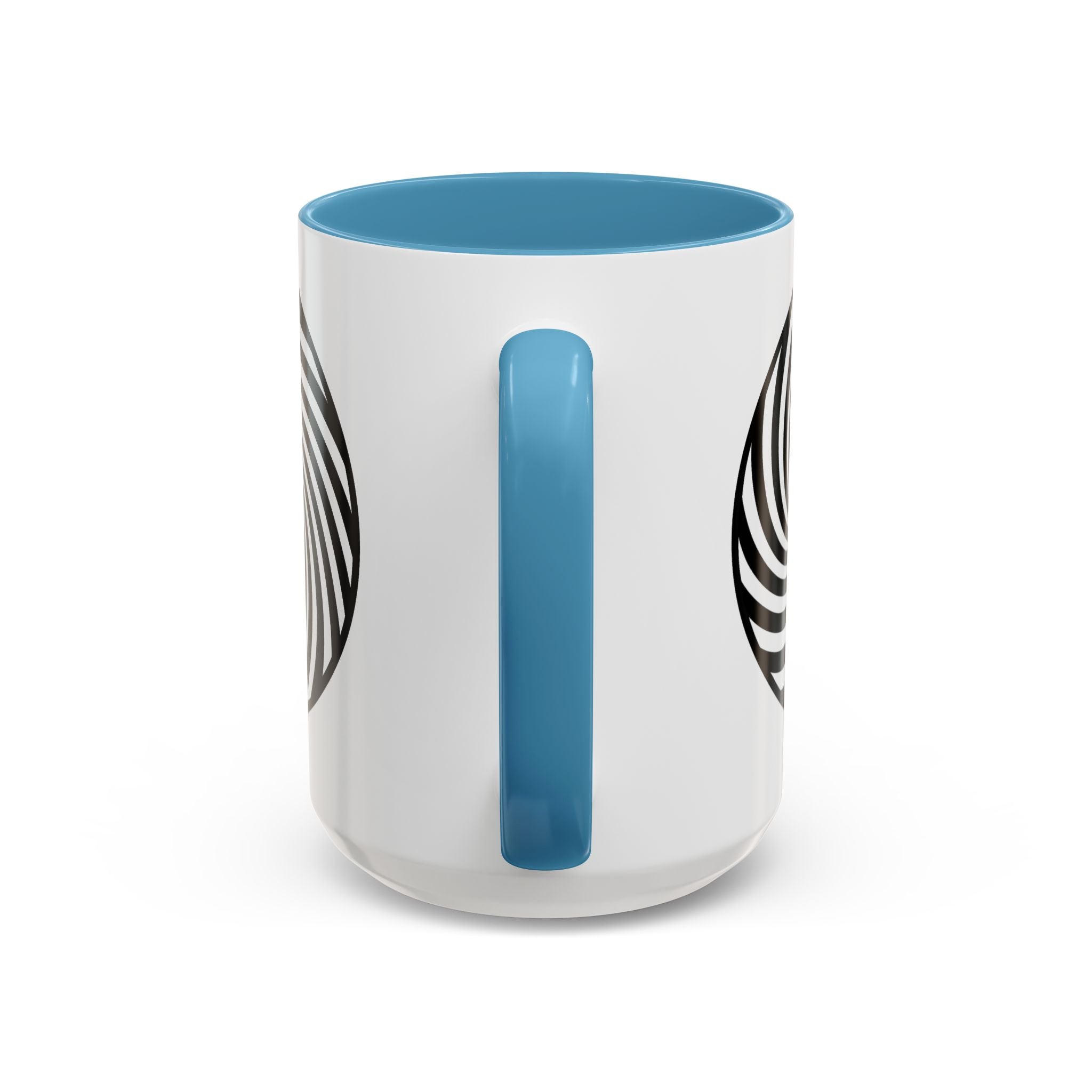 Hypnotic Swirl Accent Mug — Black & White Spiral Coffee Cup (11/15oz)