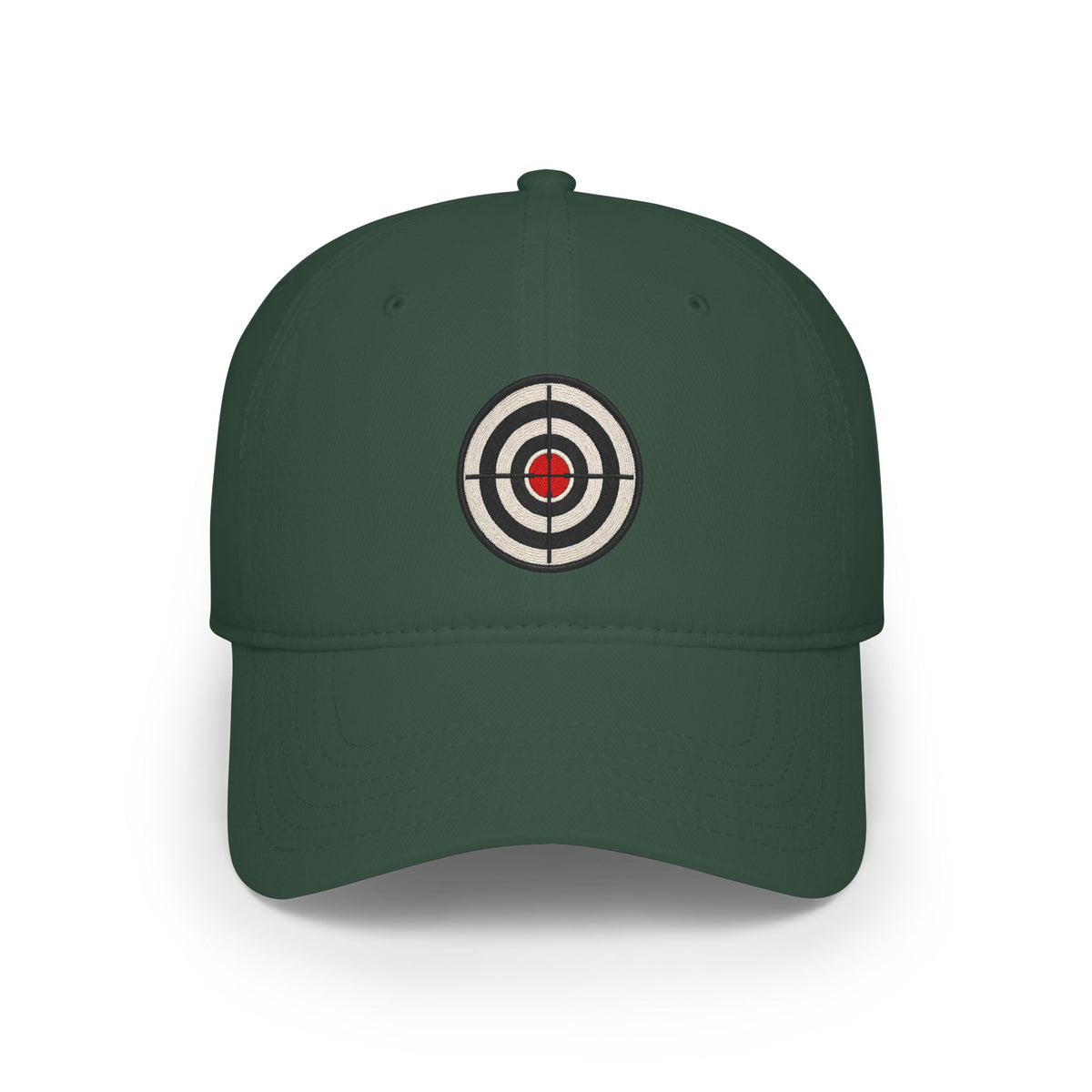 Target Bullseye Baseball Cap — Red Low Profile Hat