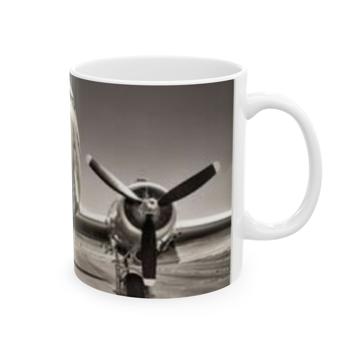 Vintage Airplane Ceramic Mug — Retro Aircraft Photo Coffee Cup (11oz/15oz)