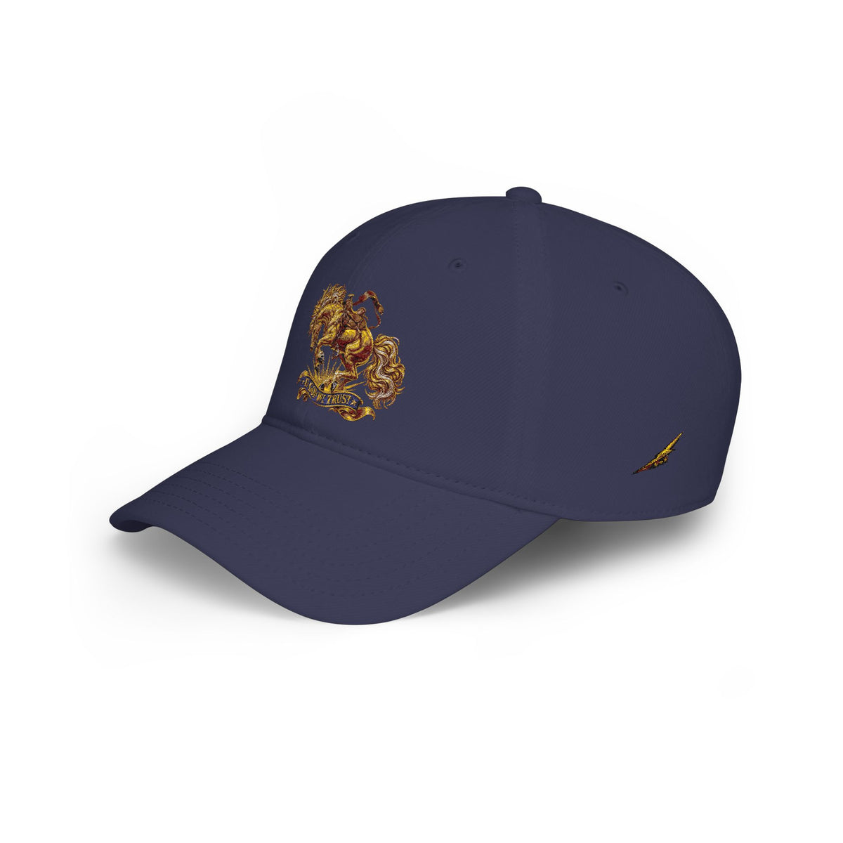 Horse Embroidered Baseball Cap — In God We Trust Design