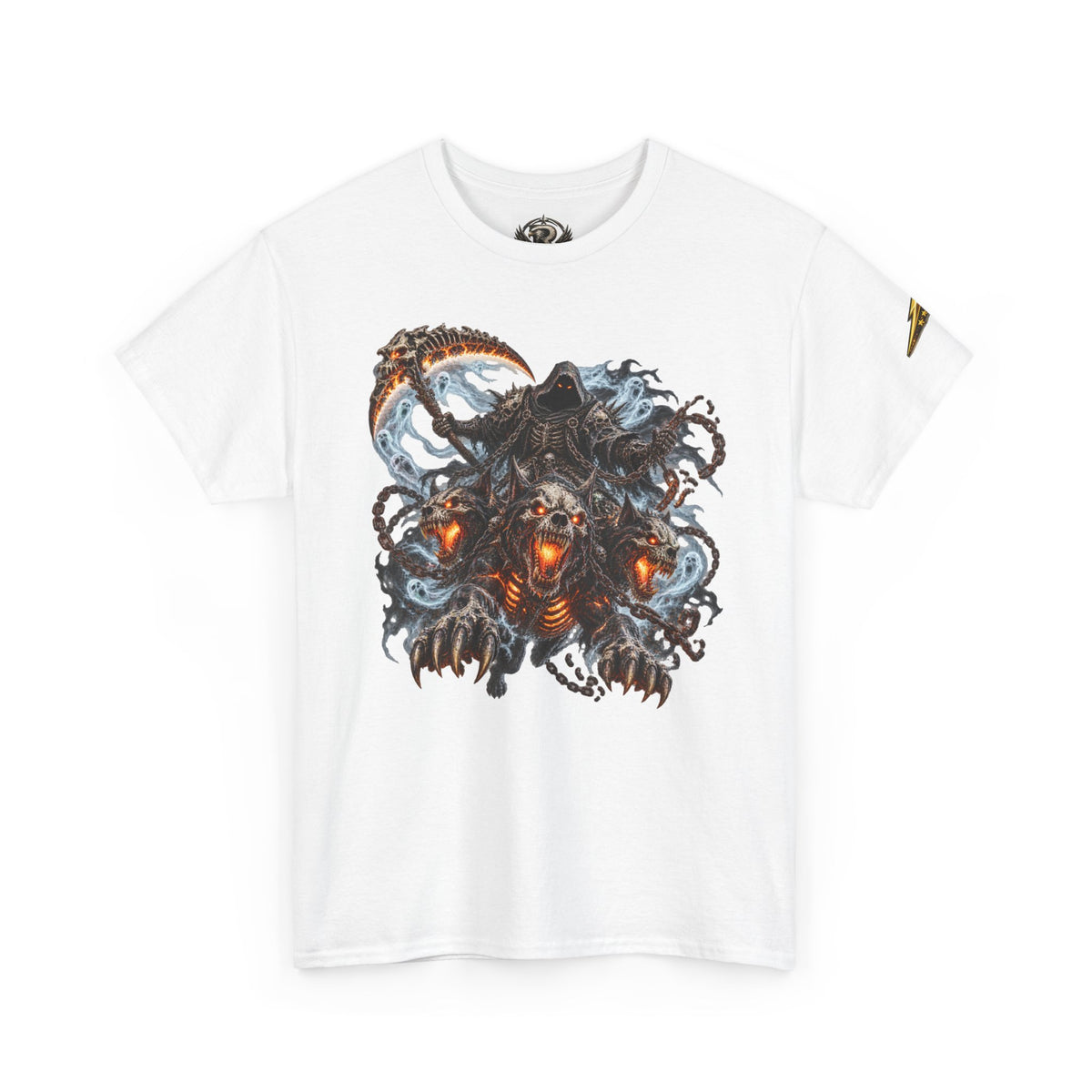 Horror Kraken Skull Tee — Fiery Octopus Monster Graphic T‑Shirt