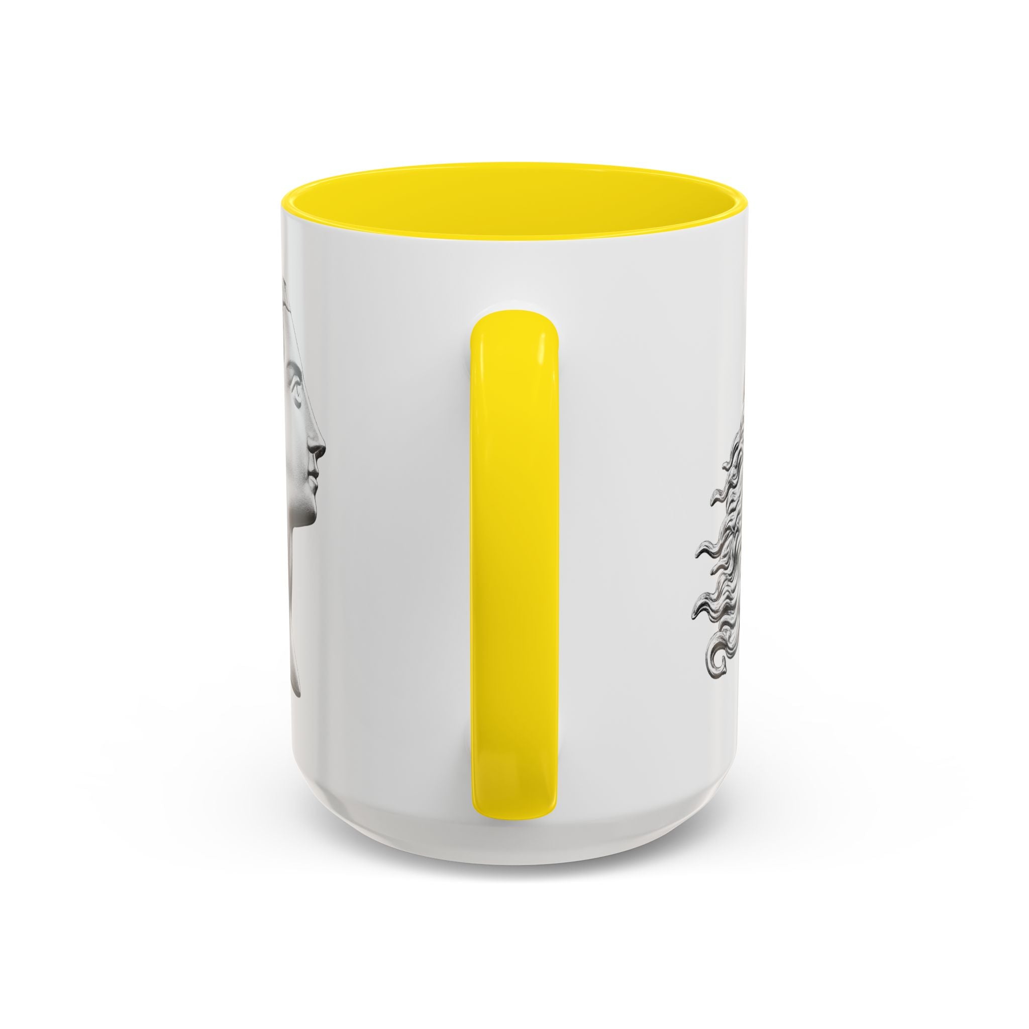 Classical Profile Accent Coffee Mug — Greek Goddess Bust Design (11/15oz)