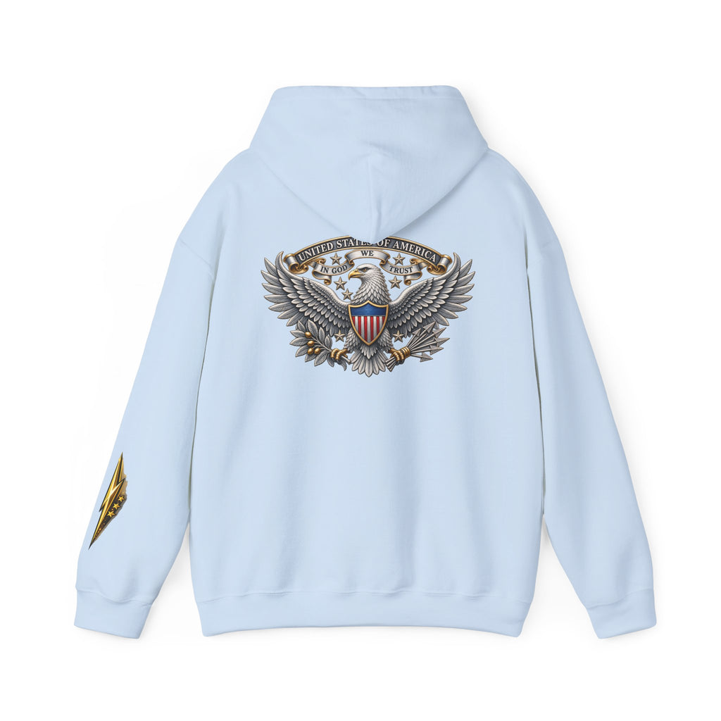 Patriotic Eagle Hoodie — American Shield Graphic Pullover