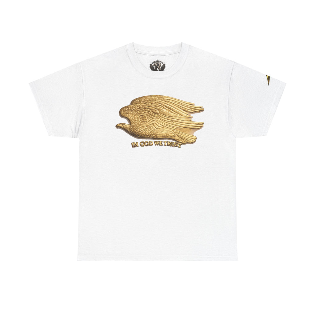 T-Shirt — Gold Eagle 'In God We Trust' Graphic Tee
