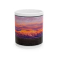 Sunset Mountain Ceramic Mug — Vibrant Purple & Orange Landscape Coffee Cup (11oz/15oz)