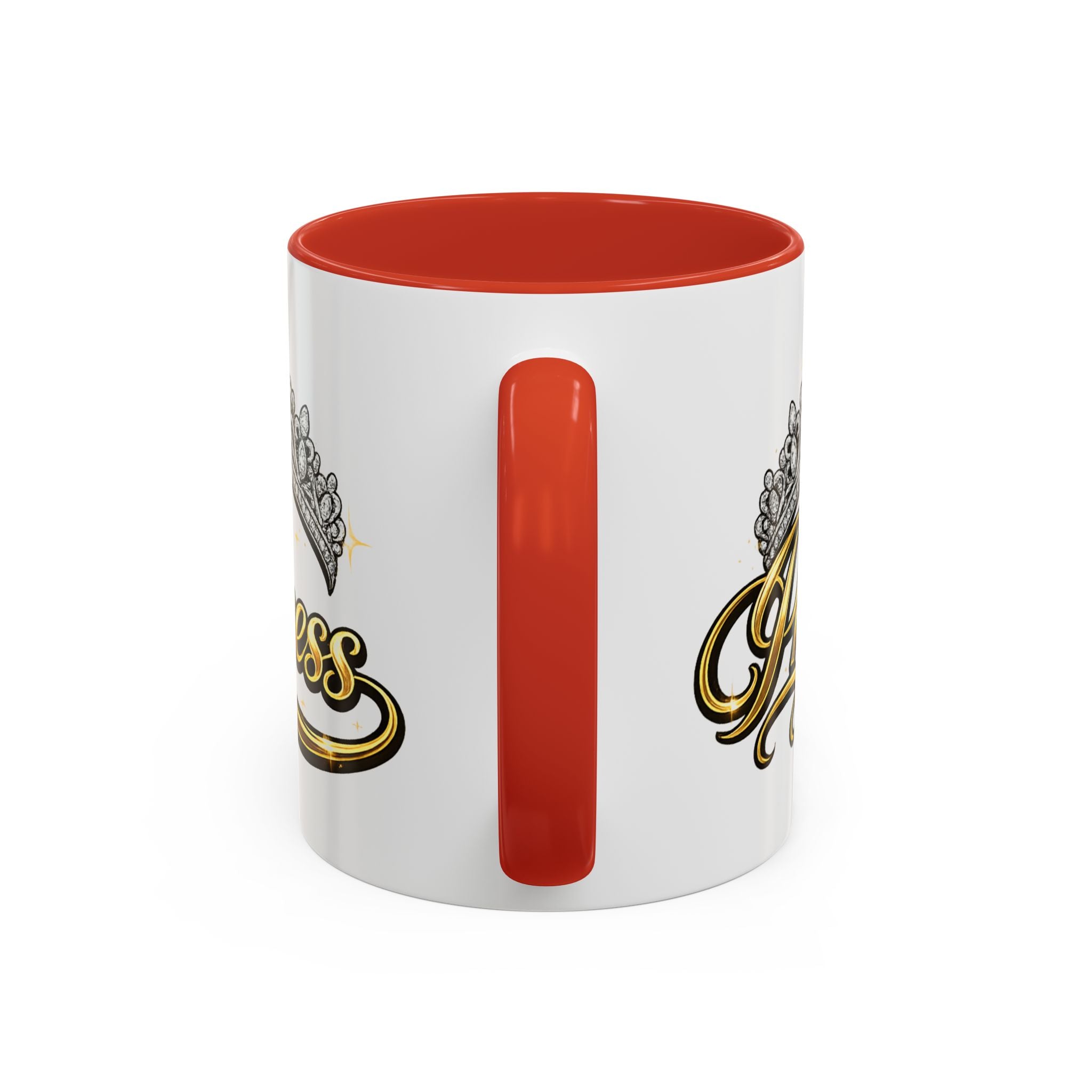 Princess Crown Accent Coffee Mug — Gold Script 11/15oz