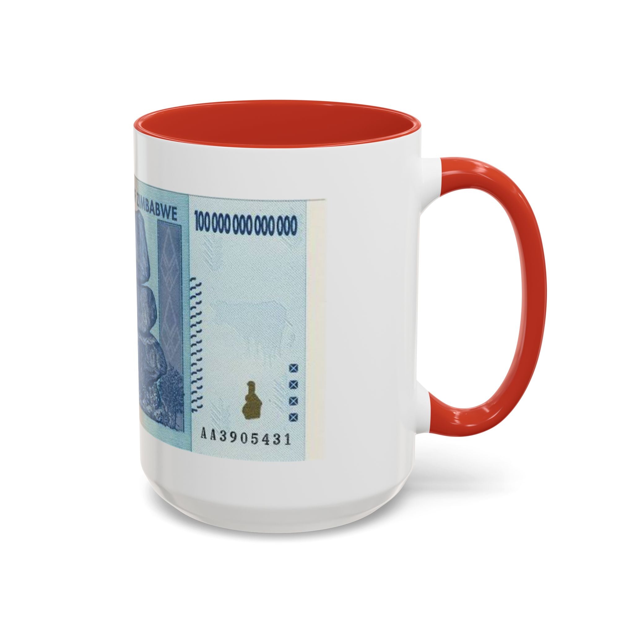 Zimbabwe Trillion Dollar Note Coffee Mug — Vintage Currency Accent Mug (11/15oz)