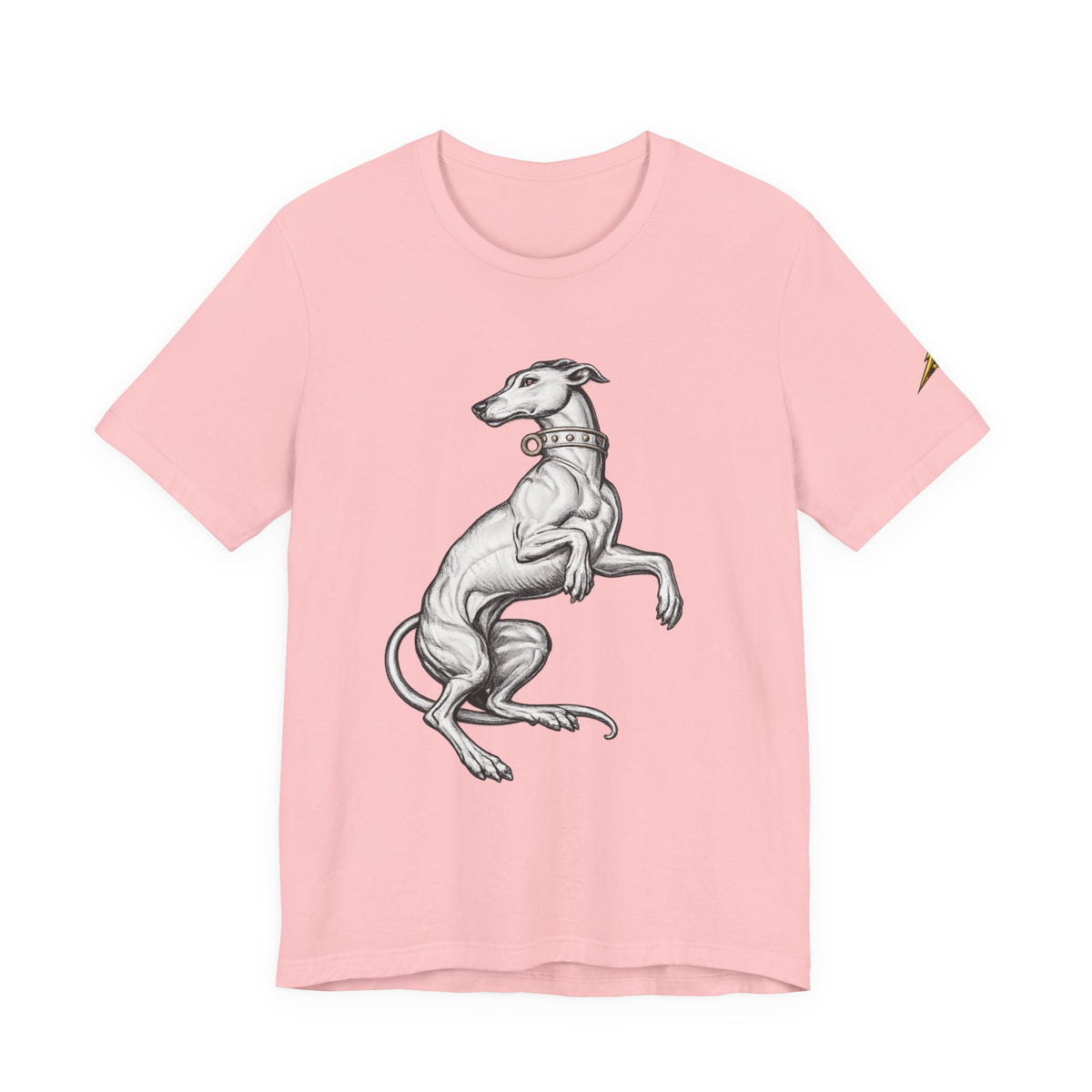 Greyhound Illustration T‑Shirt — Elegant Whippet Dog Art Tee