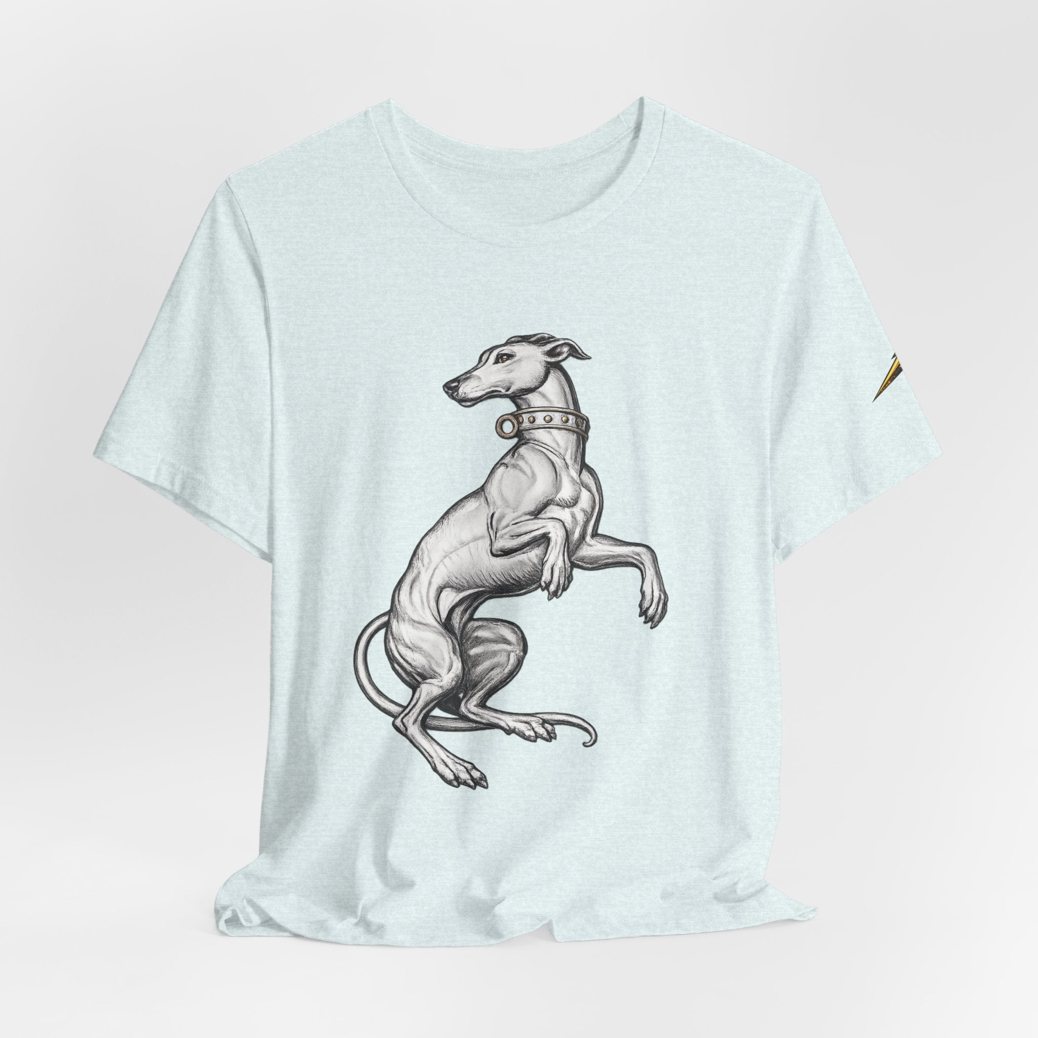 Greyhound Illustration T‑Shirt — Elegant Whippet Dog Art Tee