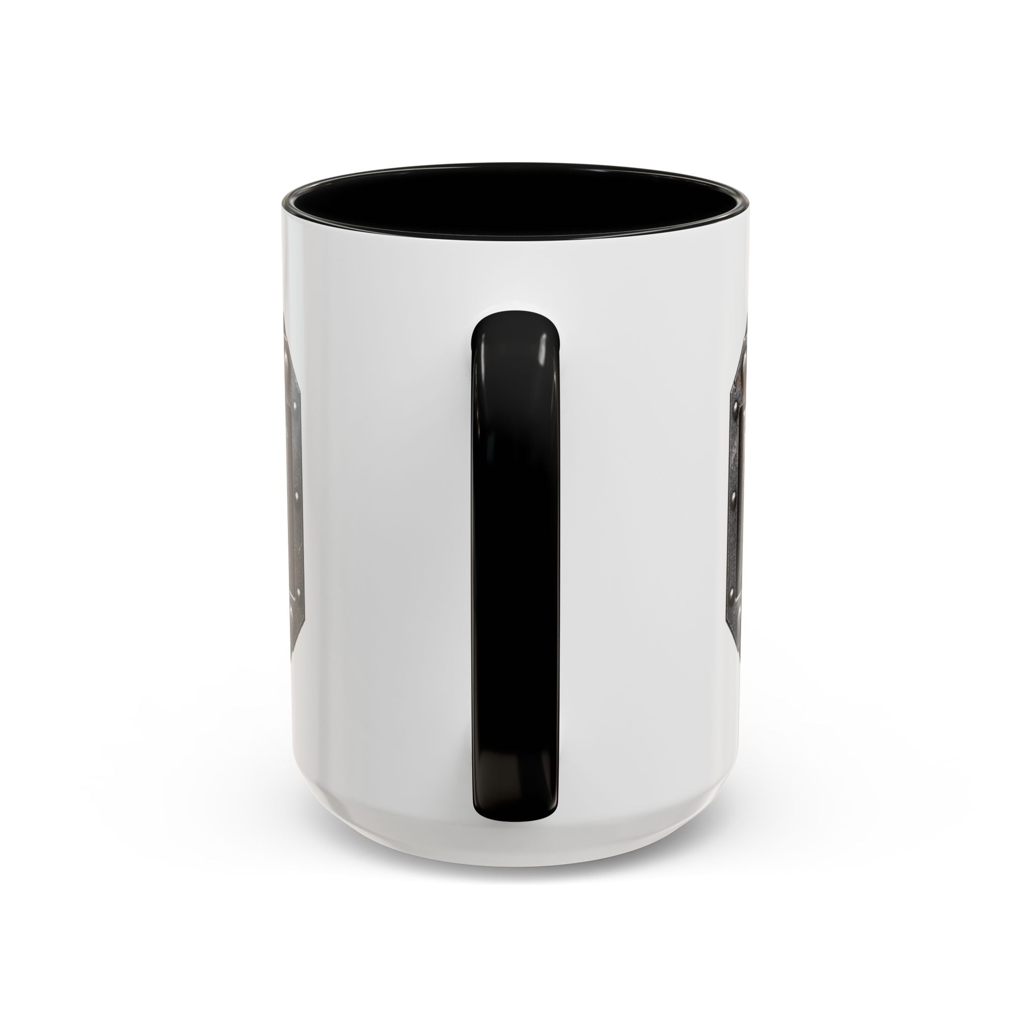 Metal Shield Coffee Mug — 'Iron Clad' Rustic Industrial Accent Mug