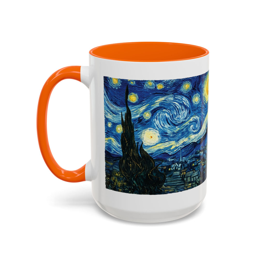 Starry Night Accent Coffee Mug — Van Gogh Style Night Sky Coffee Cup (11/15oz)