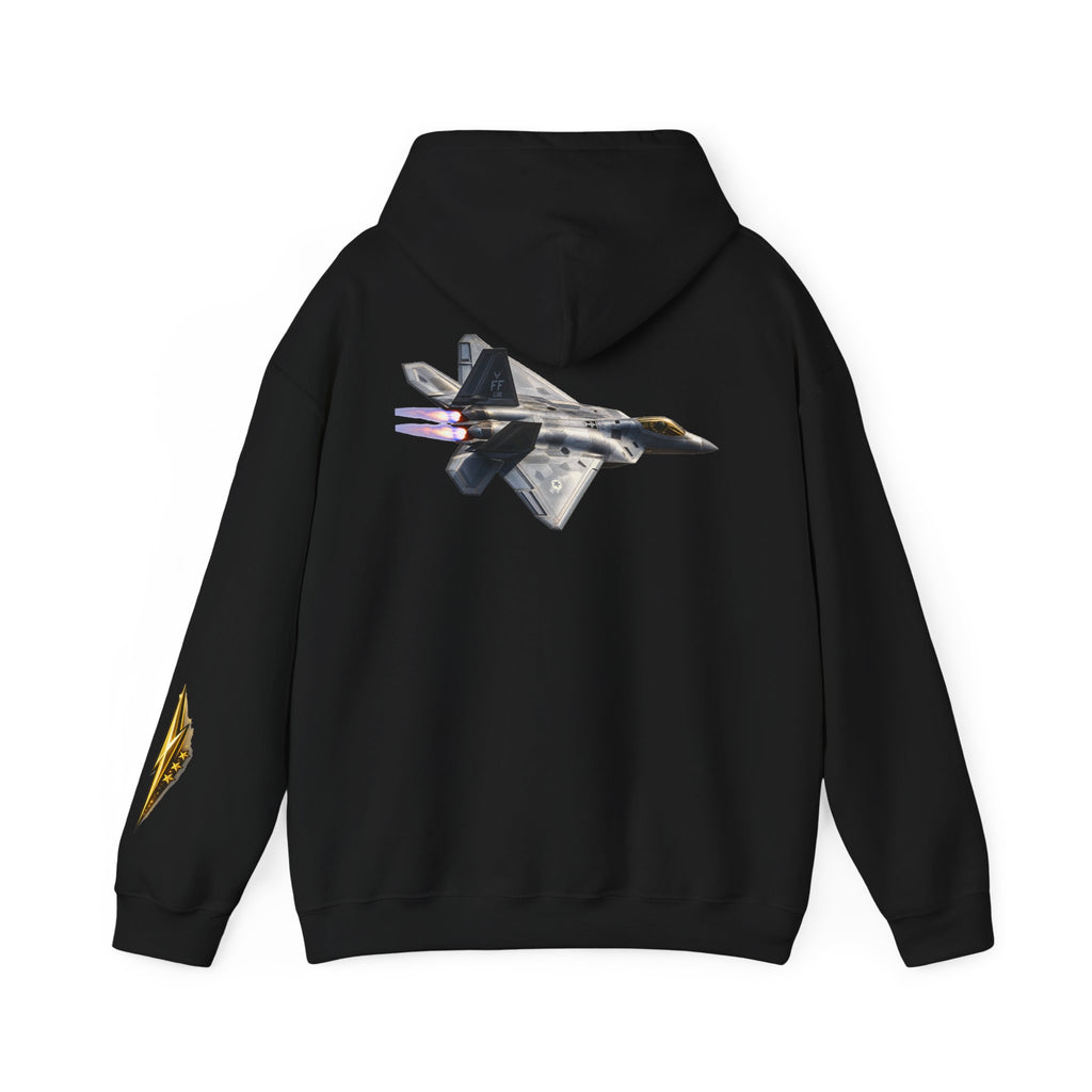 F-22 Raptor Jet Hoodie — Military Aircraft Pilot Flight Sweatshirt