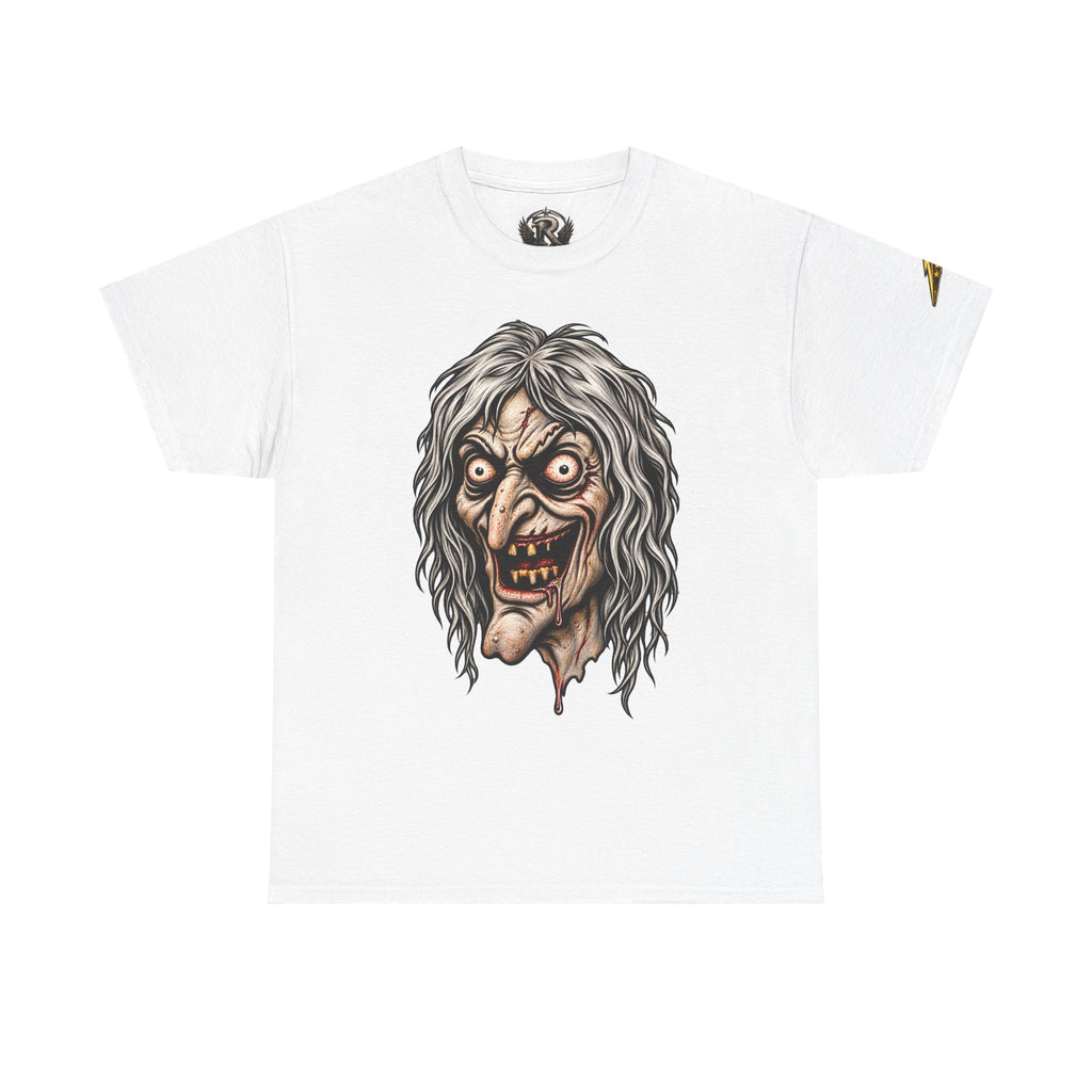 Horror Witch Face T‑Shirt — Creepy Vintage Monster Graphic Tee