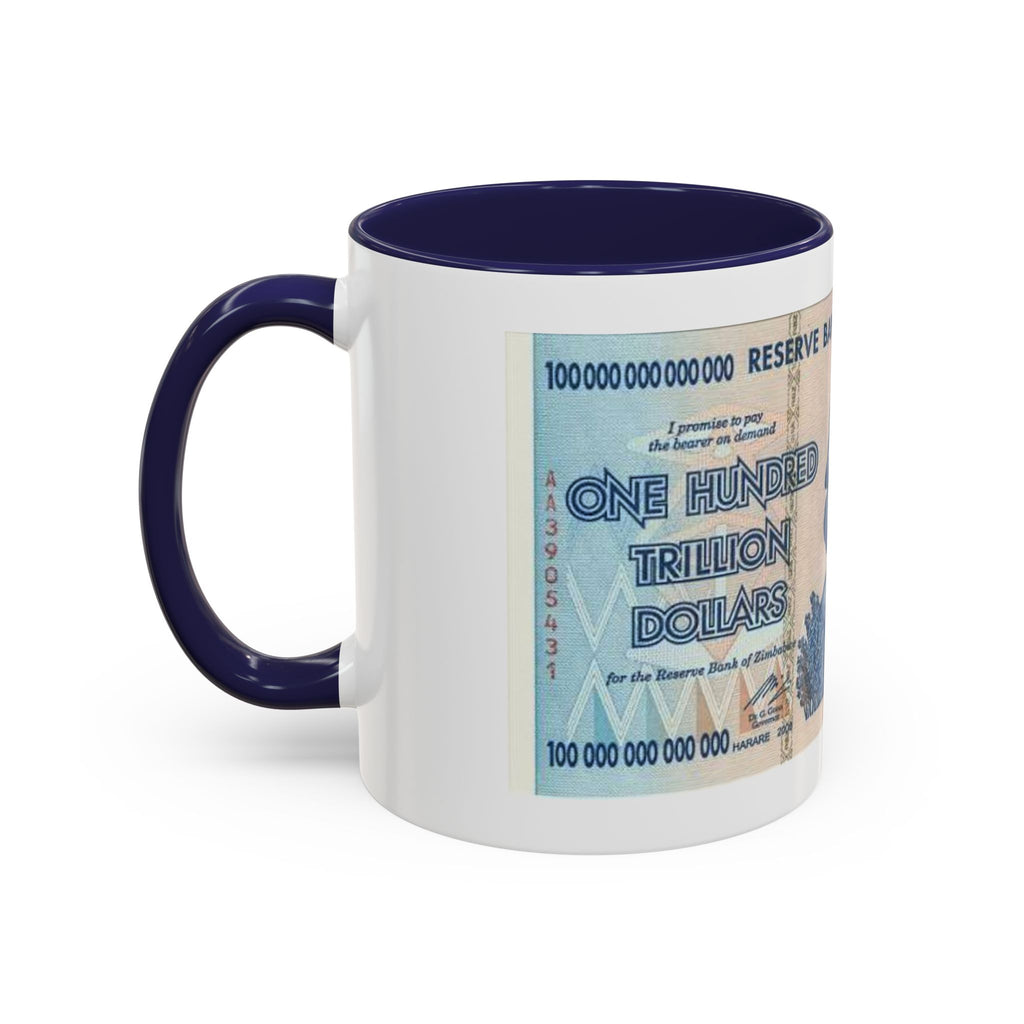 Zimbabwe Trillion Dollar Note Coffee Mug — Vintage Currency Accent Mug (11/15oz)