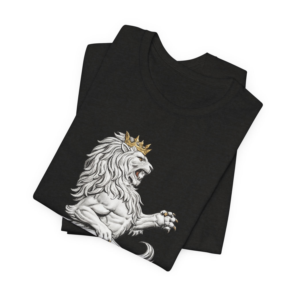 Lion Crest T-Shirt — Regal Sun Shield Graphic Tee