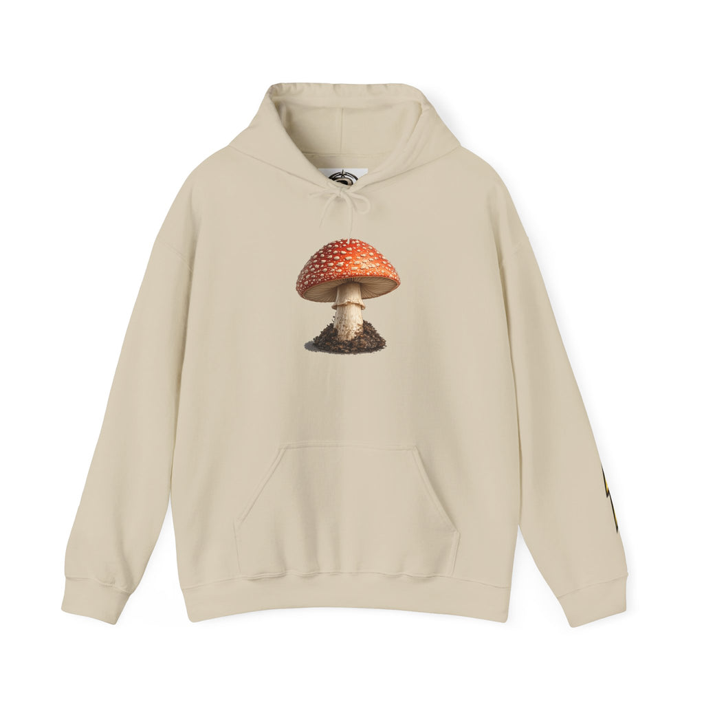 Mushroom Hoodie — Vintage Fly Agaric Fungi Graphic Pullover