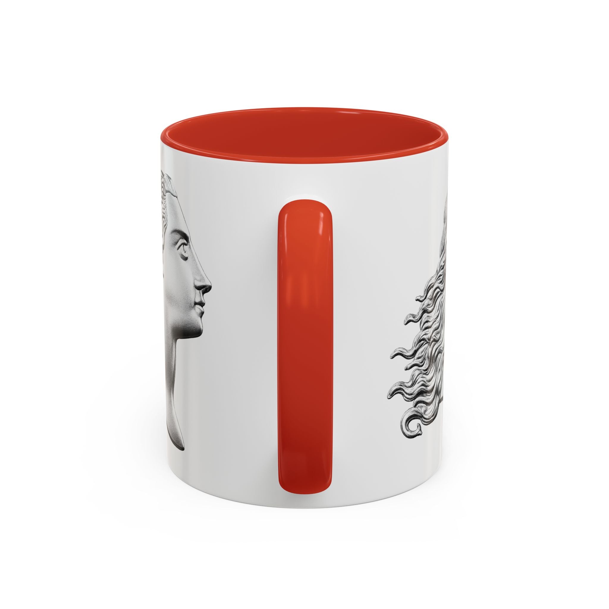 Classical Profile Accent Coffee Mug — Greek Goddess Bust Design (11/15oz)