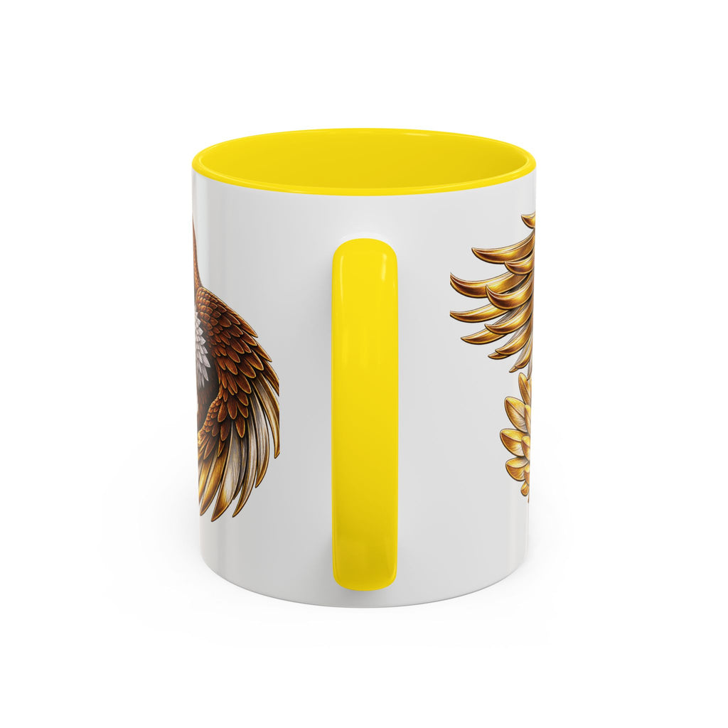 Golden Eagle Coffee Mug — Accent Ceramic Mug with Majestic Eagle Design