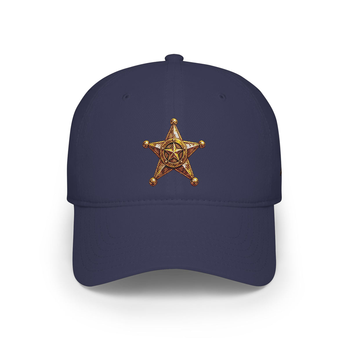 Sheriff Star Cap — Low Profile Baseball Hat with Gold Badge Embroidery