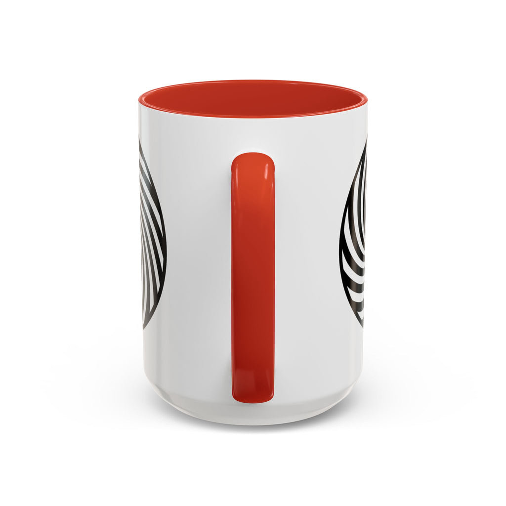 Hypnotic Swirl Accent Mug — Black & White Spiral Coffee Cup (11/15oz)