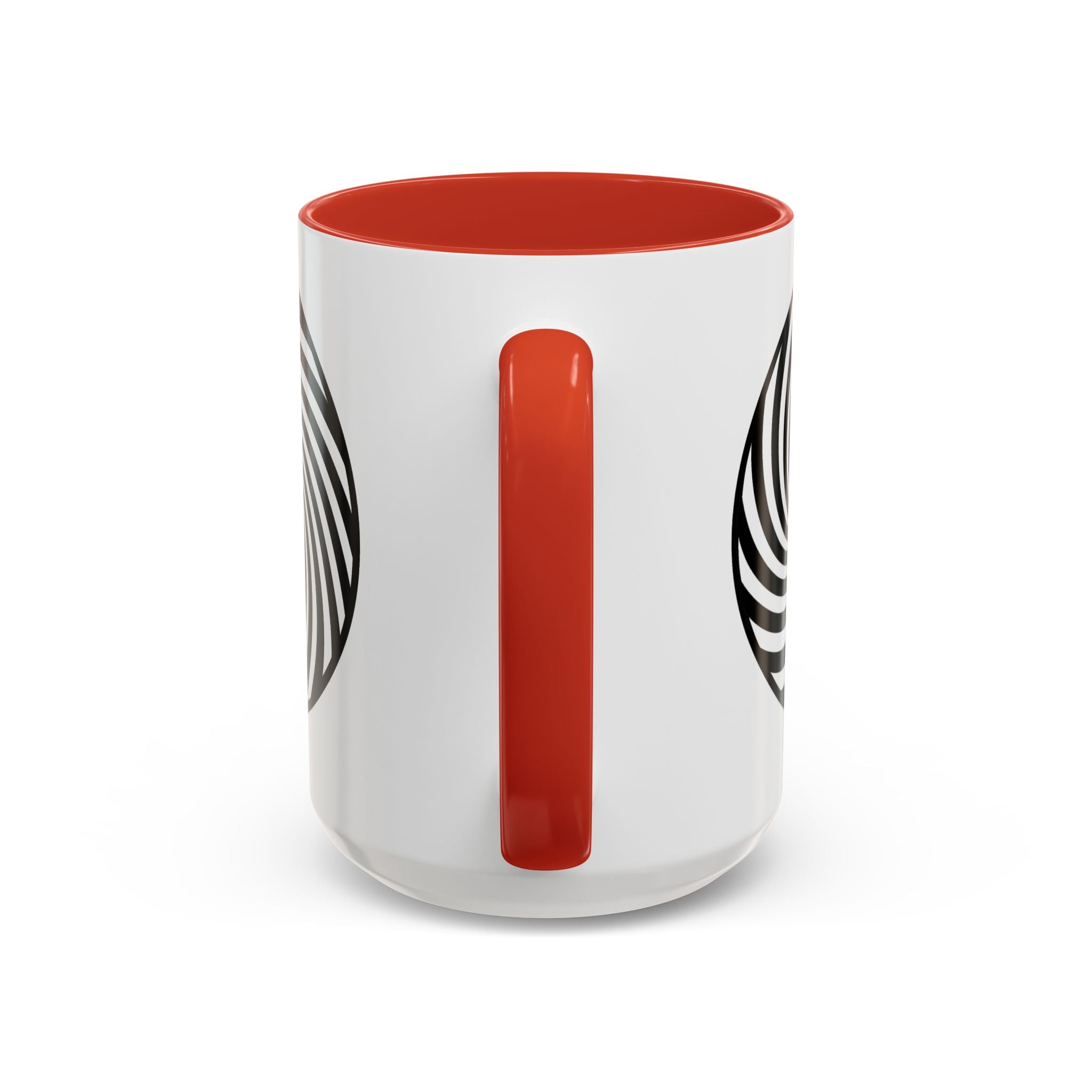 Hypnotic Swirl Accent Mug — Black & White Spiral Coffee Cup (11/15oz)
