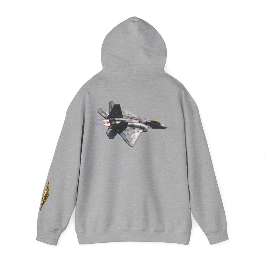 F-22 Raptor Jet Hoodie — Military Aircraft Pilot Flight Sweatshirt