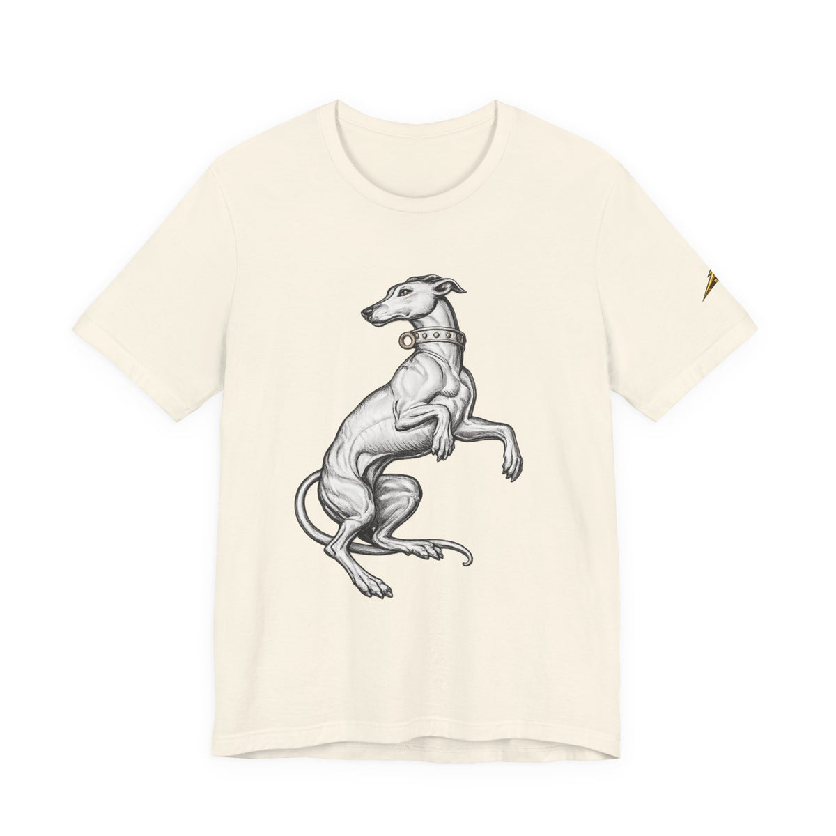 Greyhound Illustration T‑Shirt — Elegant Whippet Dog Art Tee