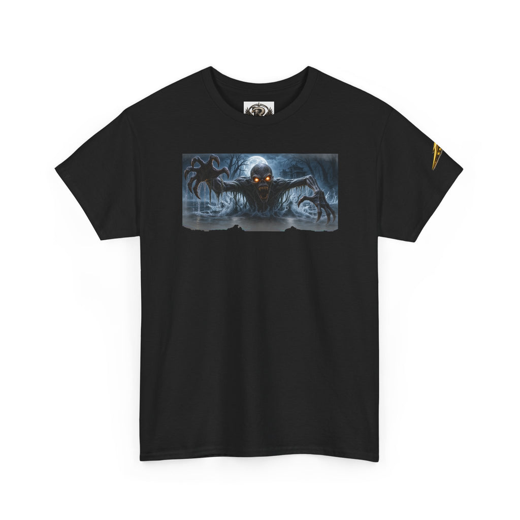 Horror Night Graphic Tee — Creepy Demon Design