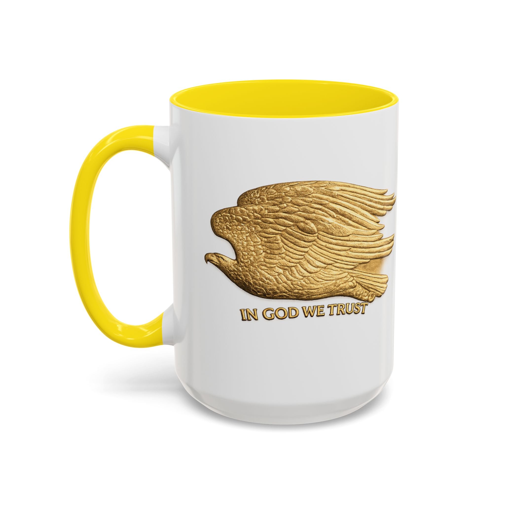 Gold Eagle "In God We Trust" Accent Coffee Mug