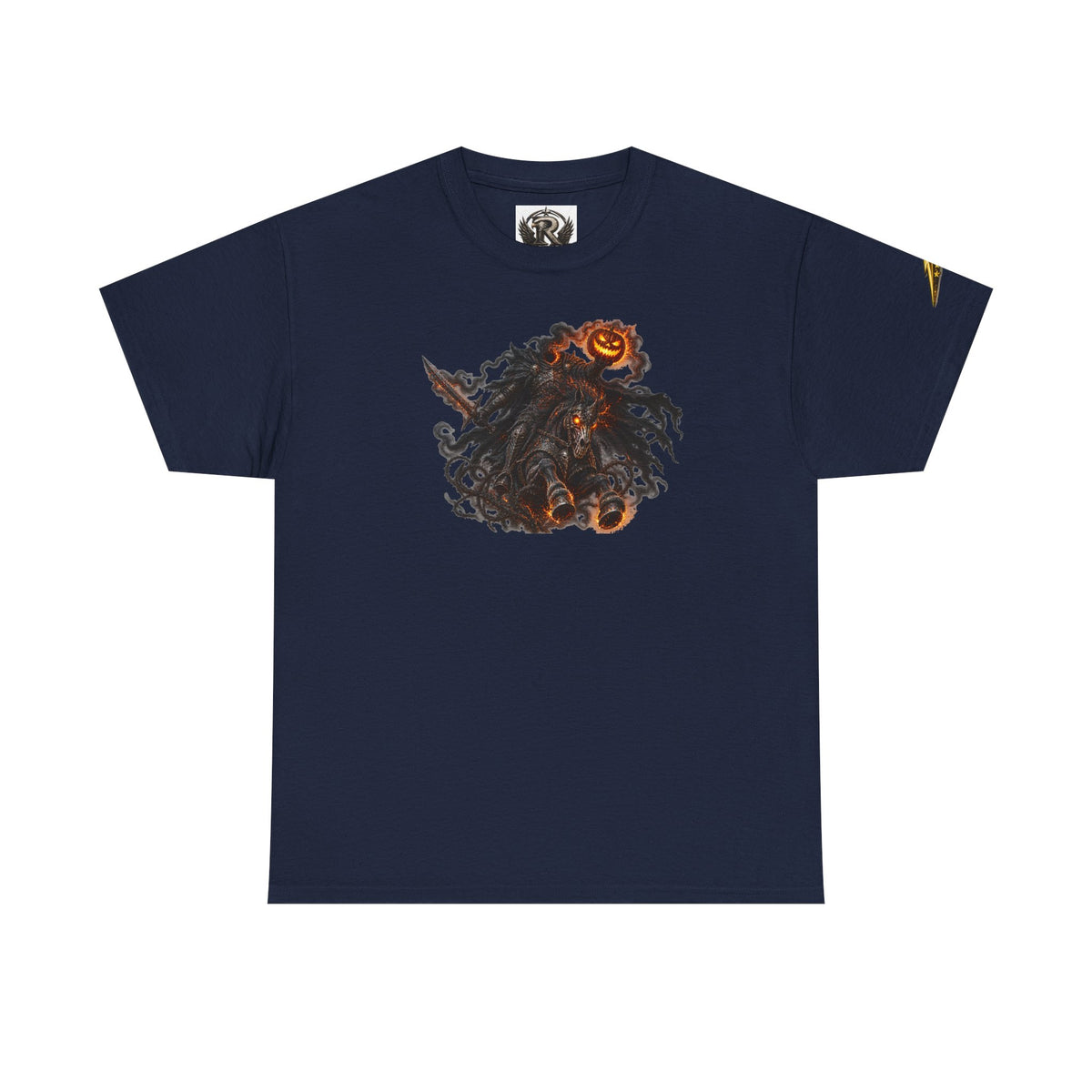 T-Shirt — Gothic Pumpkin Skull Graphic Tee (Halloween Horror Vibe)